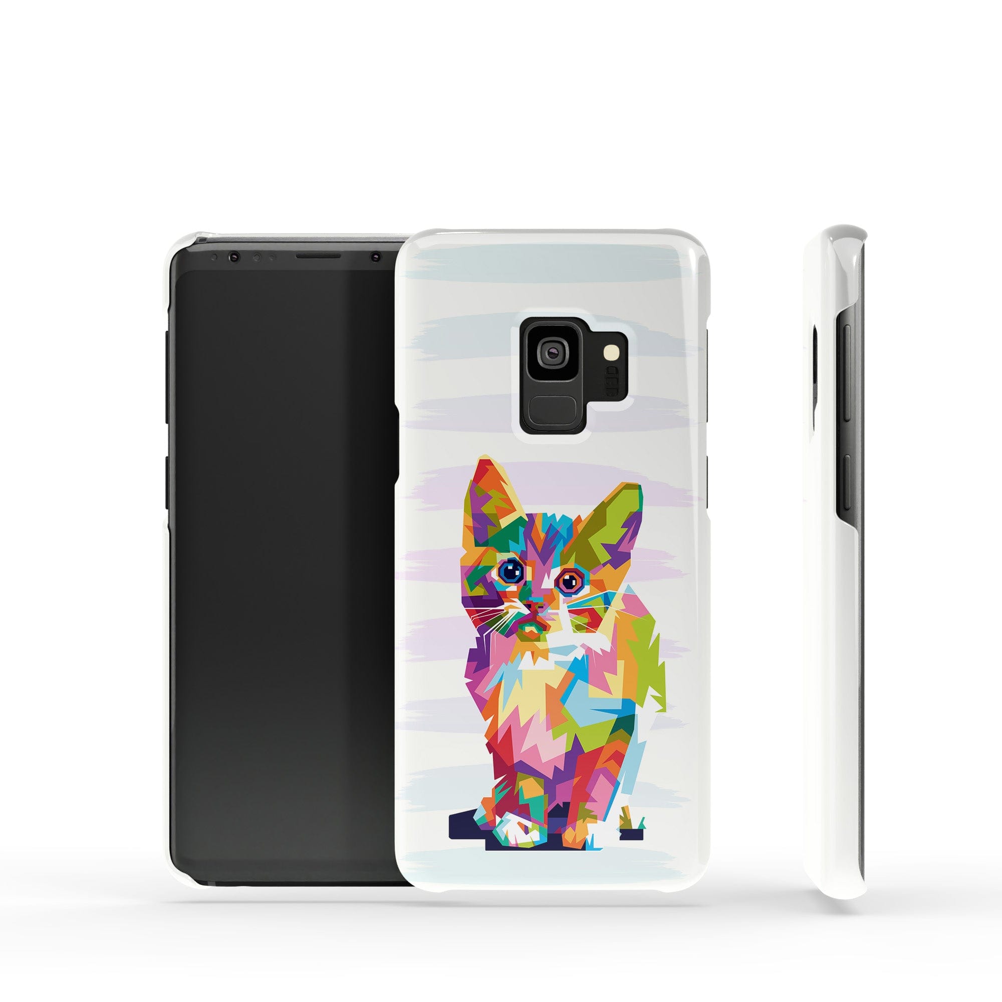 Fractal Canvas | Abstract Cat Samsung Case Slim for Galaxy S9 