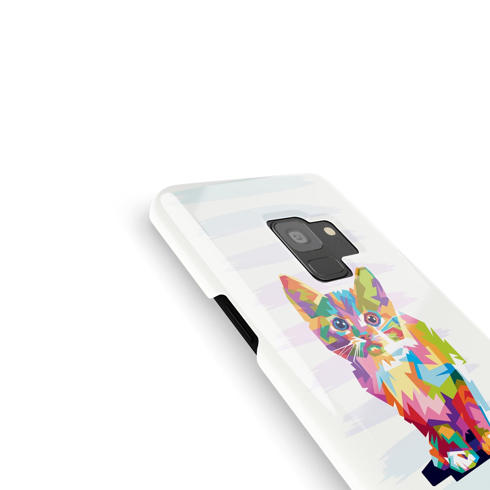 Fractal Canvas | Abstract Cat Samsung Case Slim for Galaxy S9 