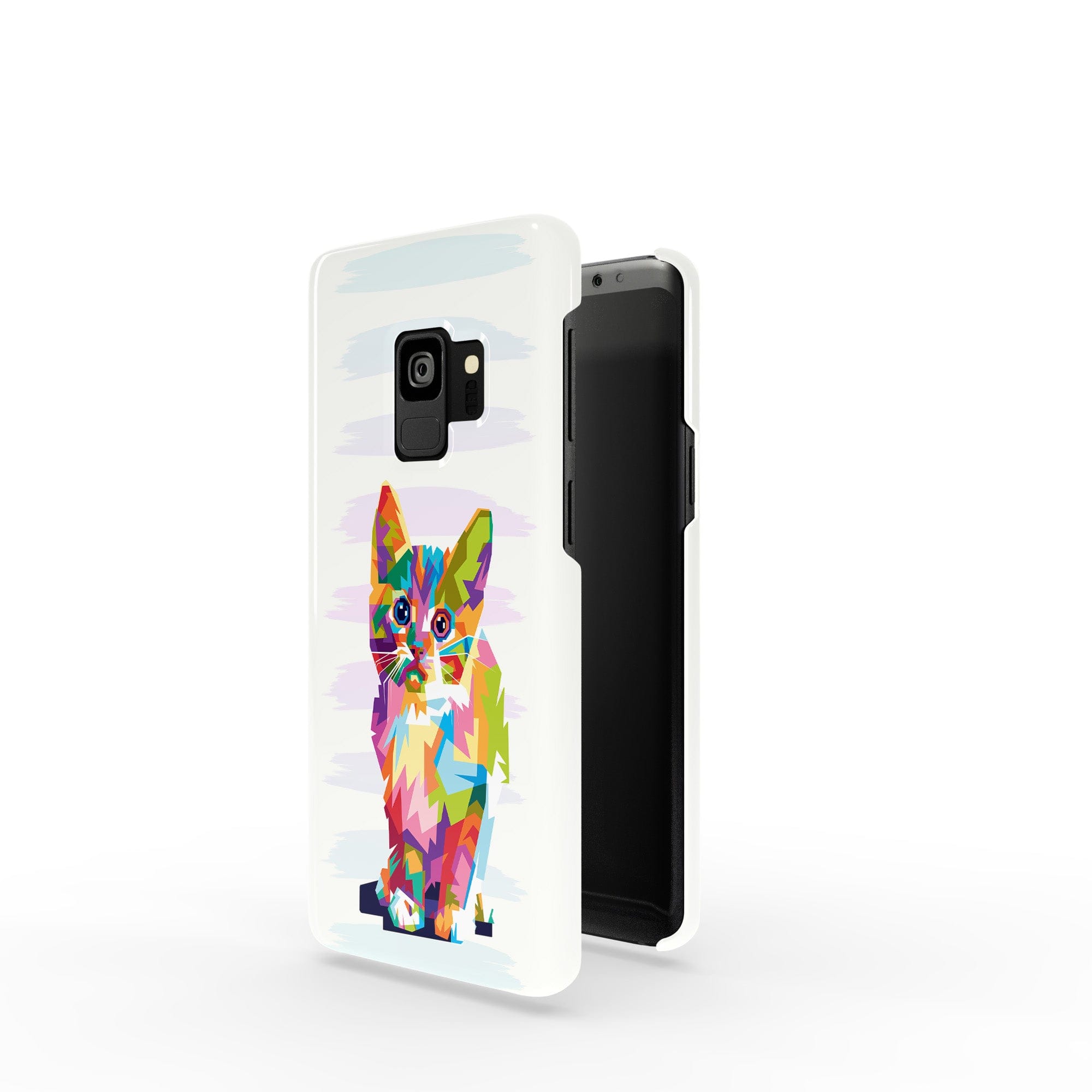 Fractal Canvas | Abstract Cat Samsung Case Slim for Galaxy S9 