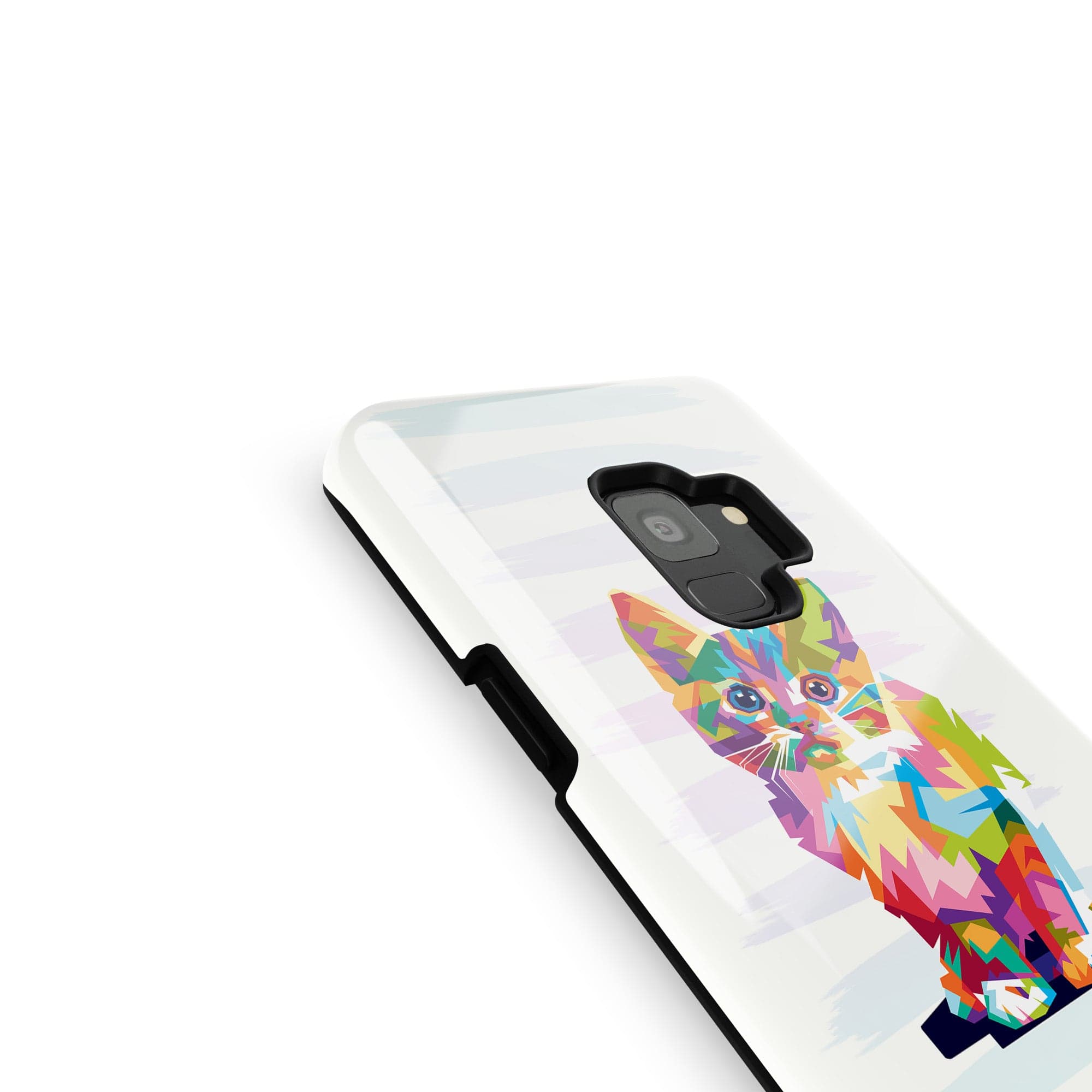 Fractal Canvas | Abstract Cat Samsung Case Tough for Galaxy S9 