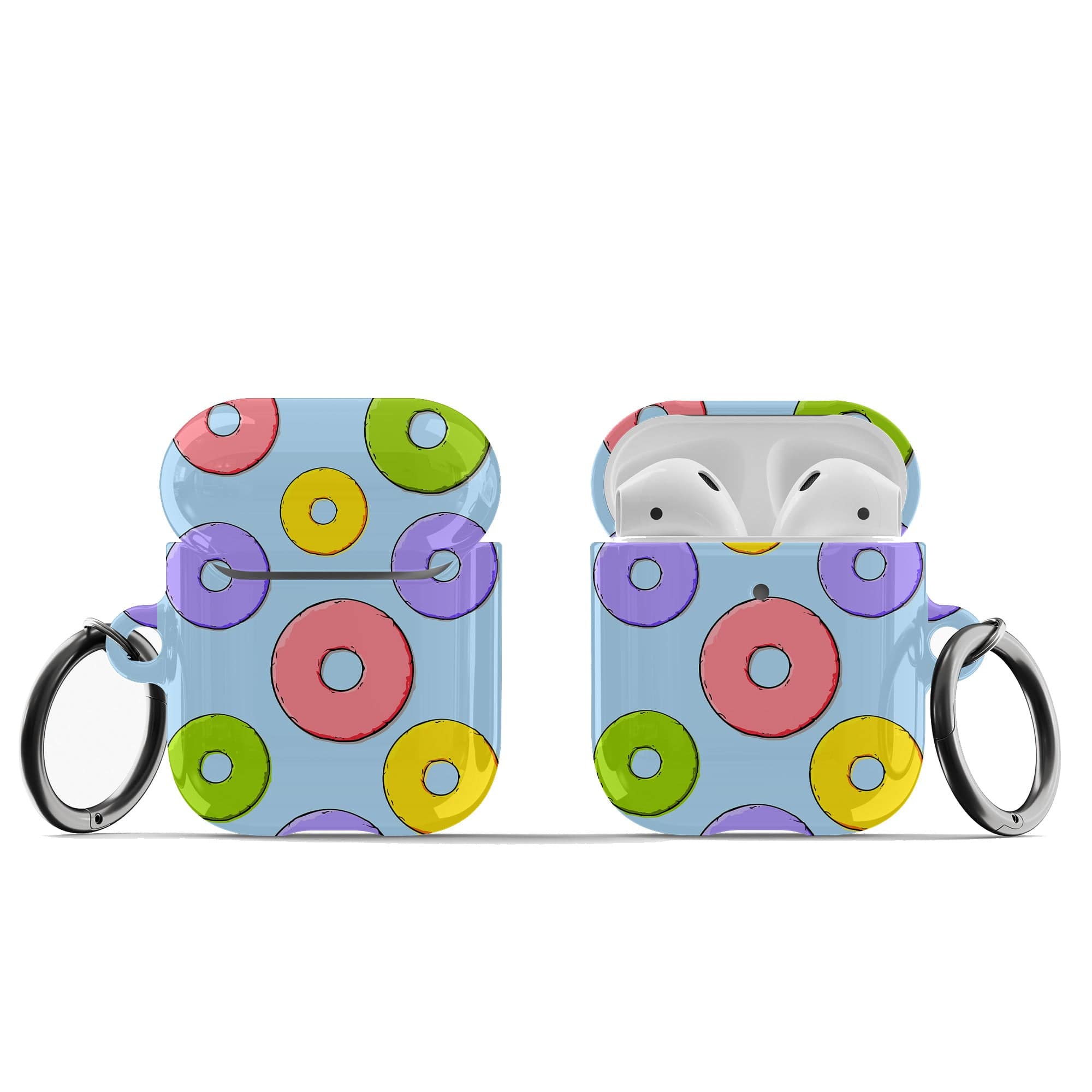 Frosted Loops | Donut Apple AirPods Case for AirPods 1&2 Black