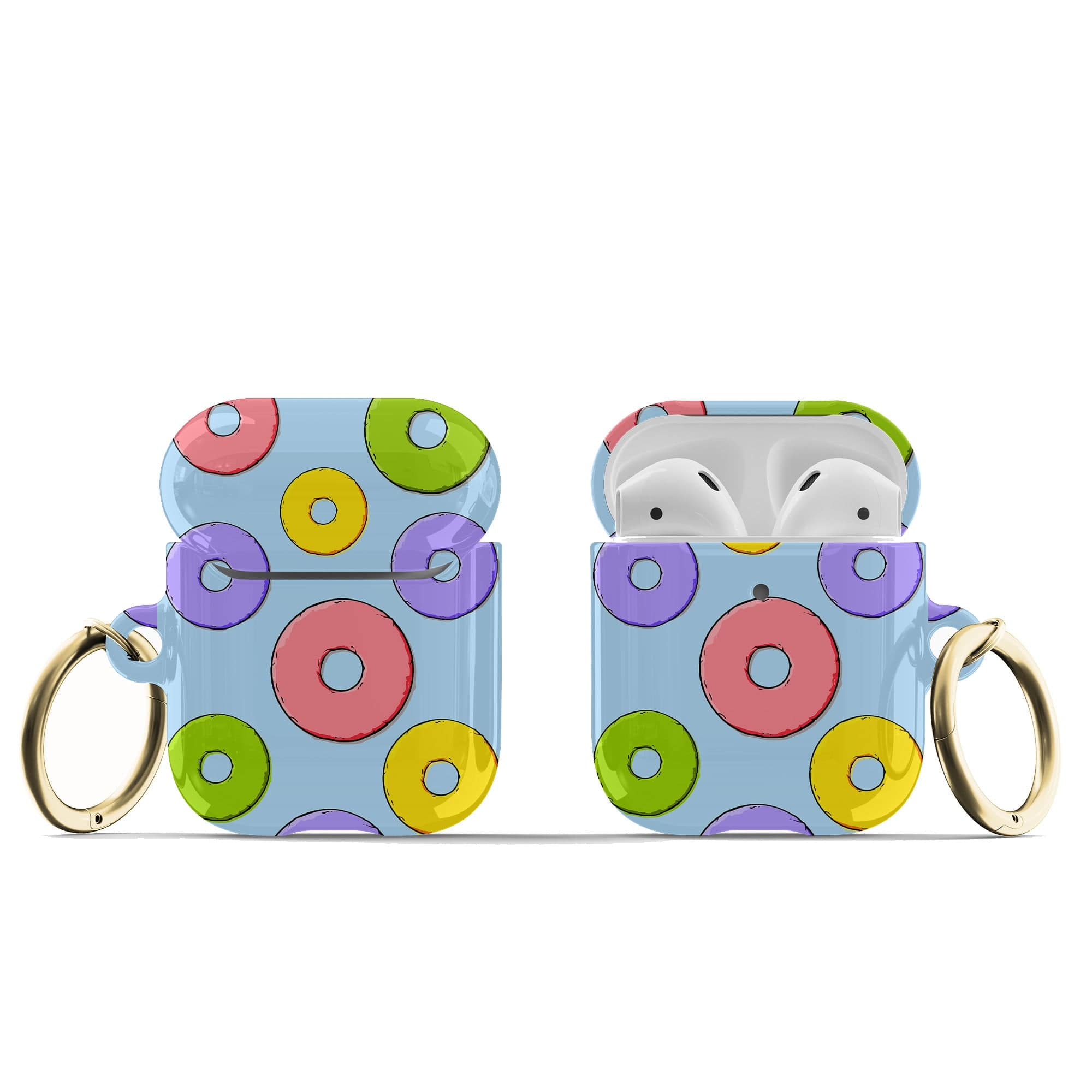 Frosted Loops | Donut Apple AirPods Case for AirPods 1&2 Gold