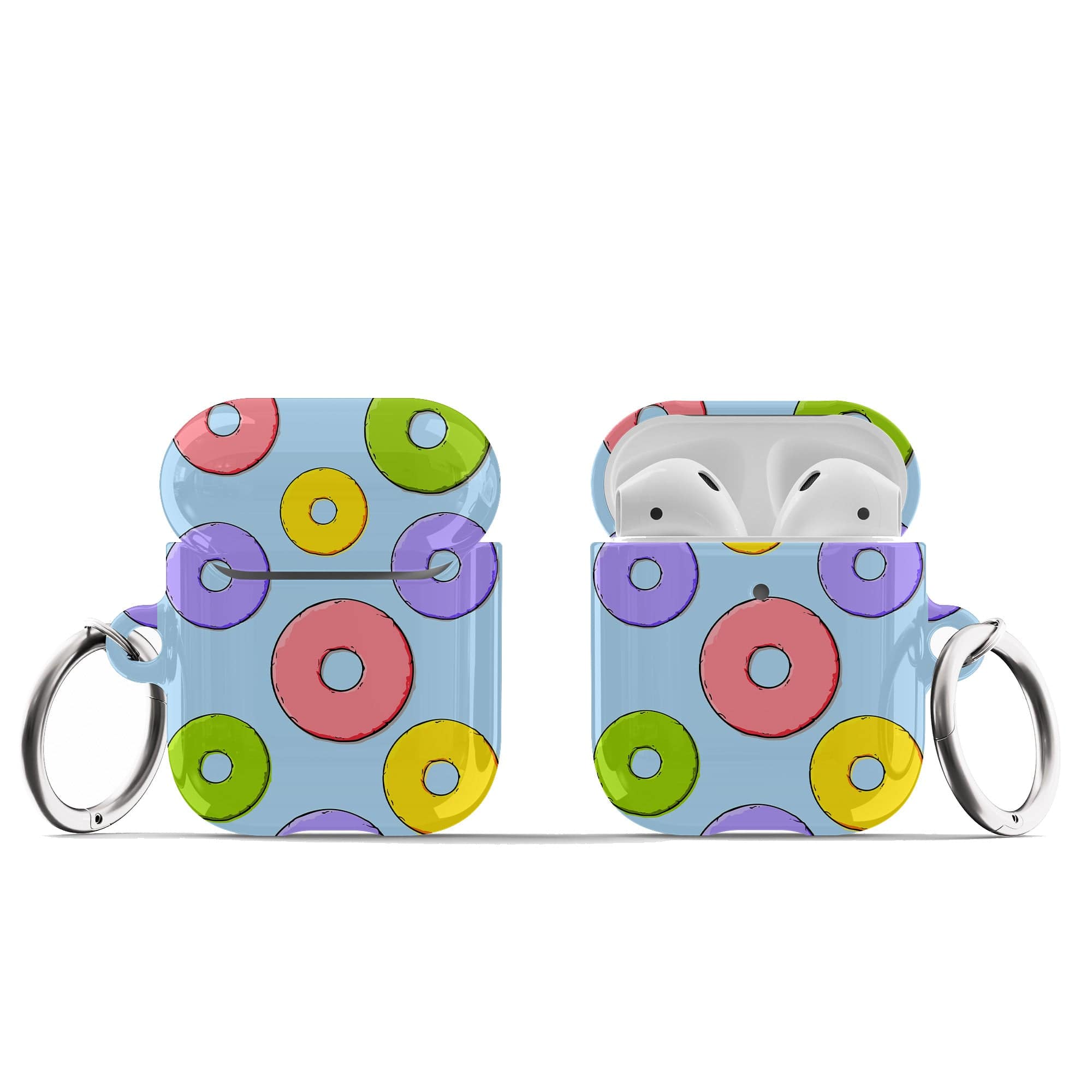 Frosted Loops | Donut Apple AirPods Case for AirPods 1&2 Silver