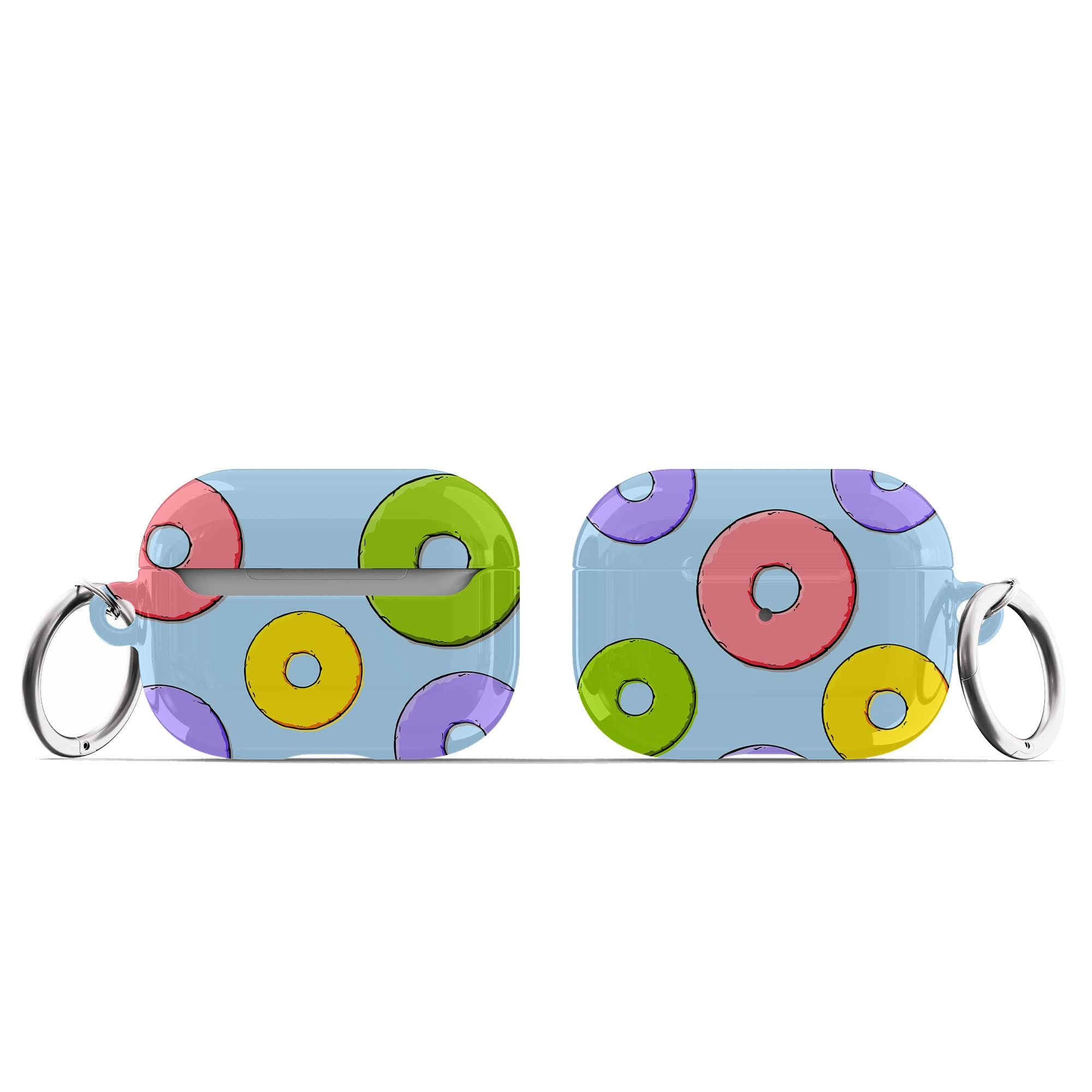 Frosted Loops | Donut Apple AirPods Case for AirPods 3 & AirPods Pro 1&2 Silver