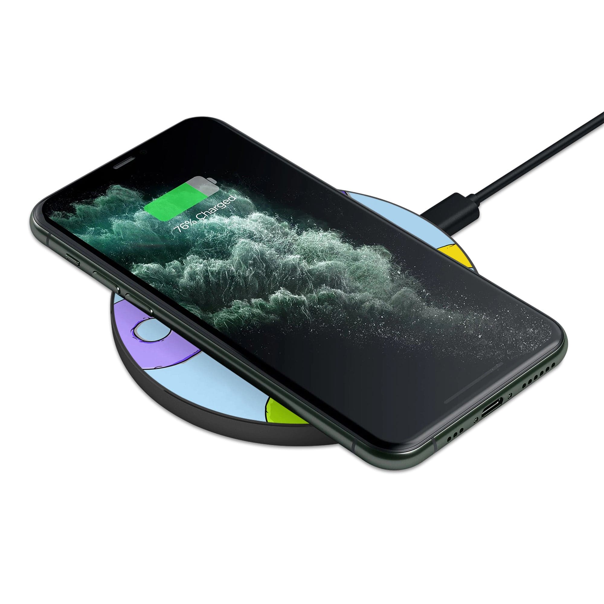 Frosted Loops | Donut Wireless Charging Pad in Black