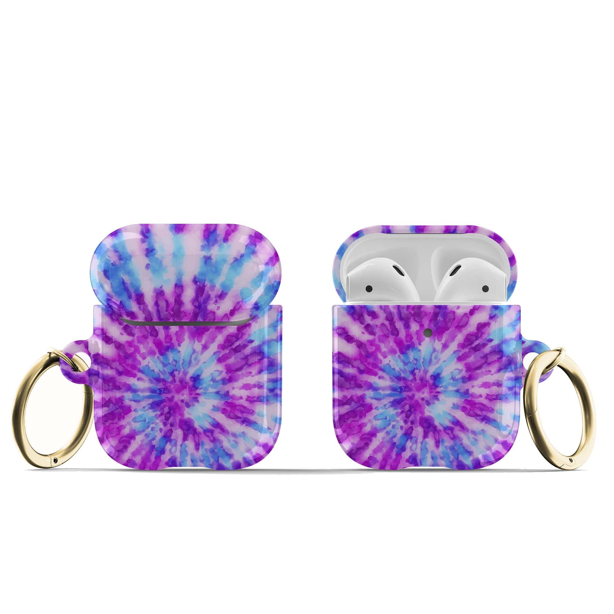 Funky Rays | Tie Dye Apple AirPods Case for AirPods 1&2 Gold