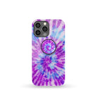 Funky Rays | Tie Dye Foldable Phone Grip in Black