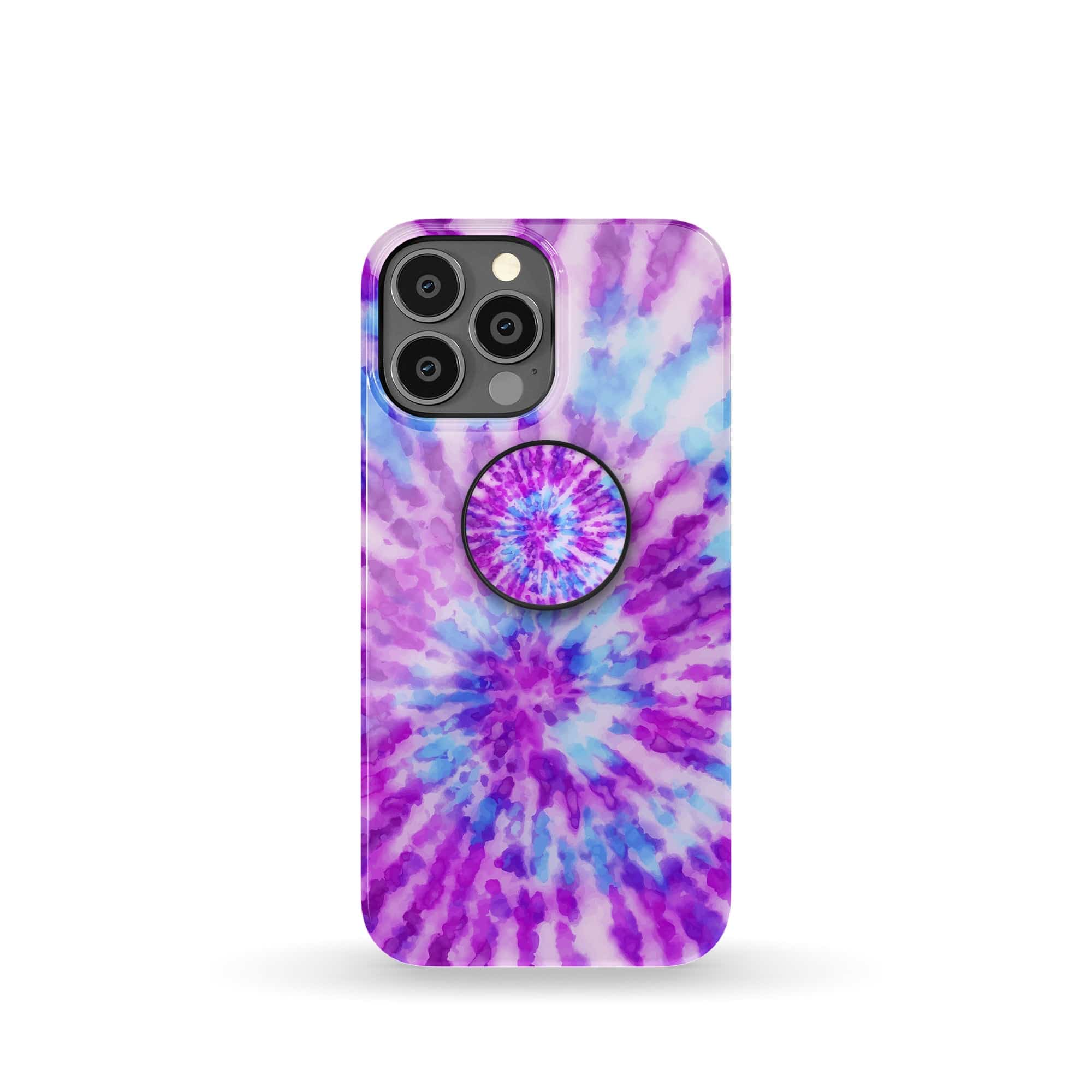 Funky Rays | Tie Dye Foldable Phone Grip in Black