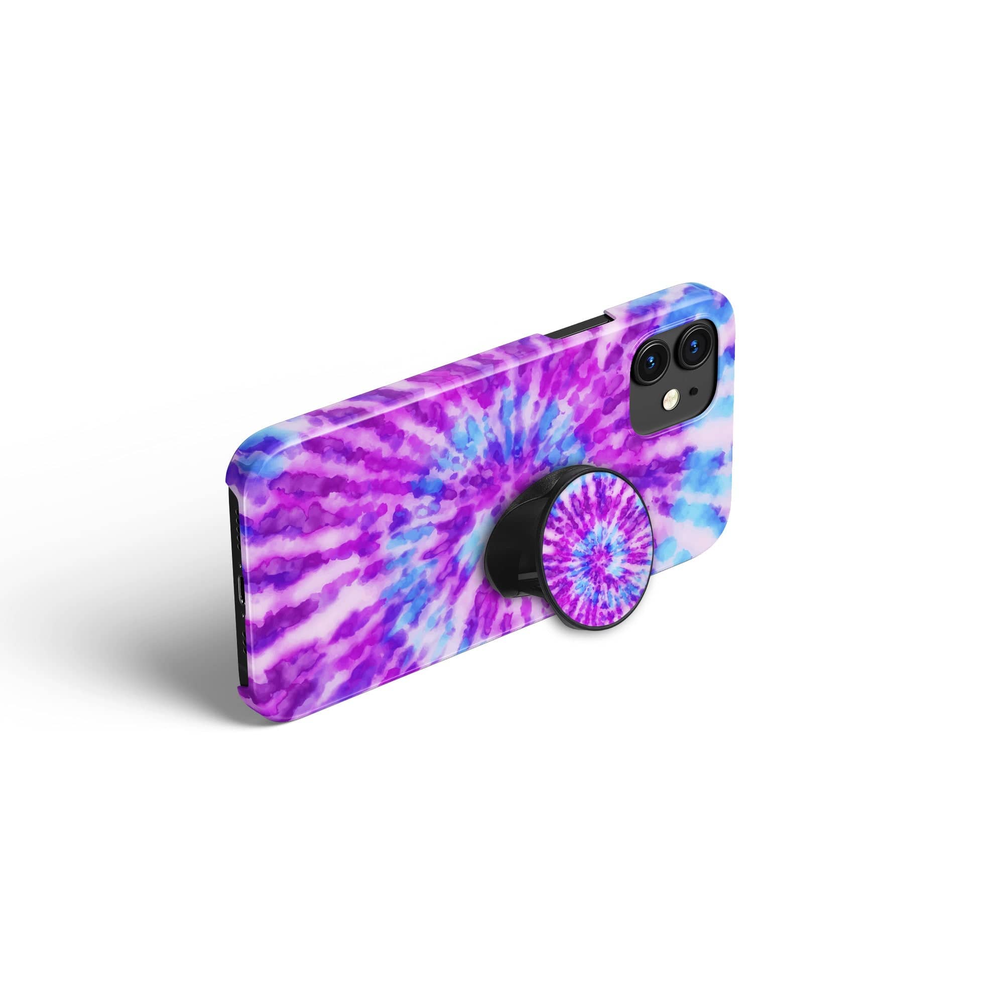 Funky Rays | Tie Dye Foldable Phone Grip in Black