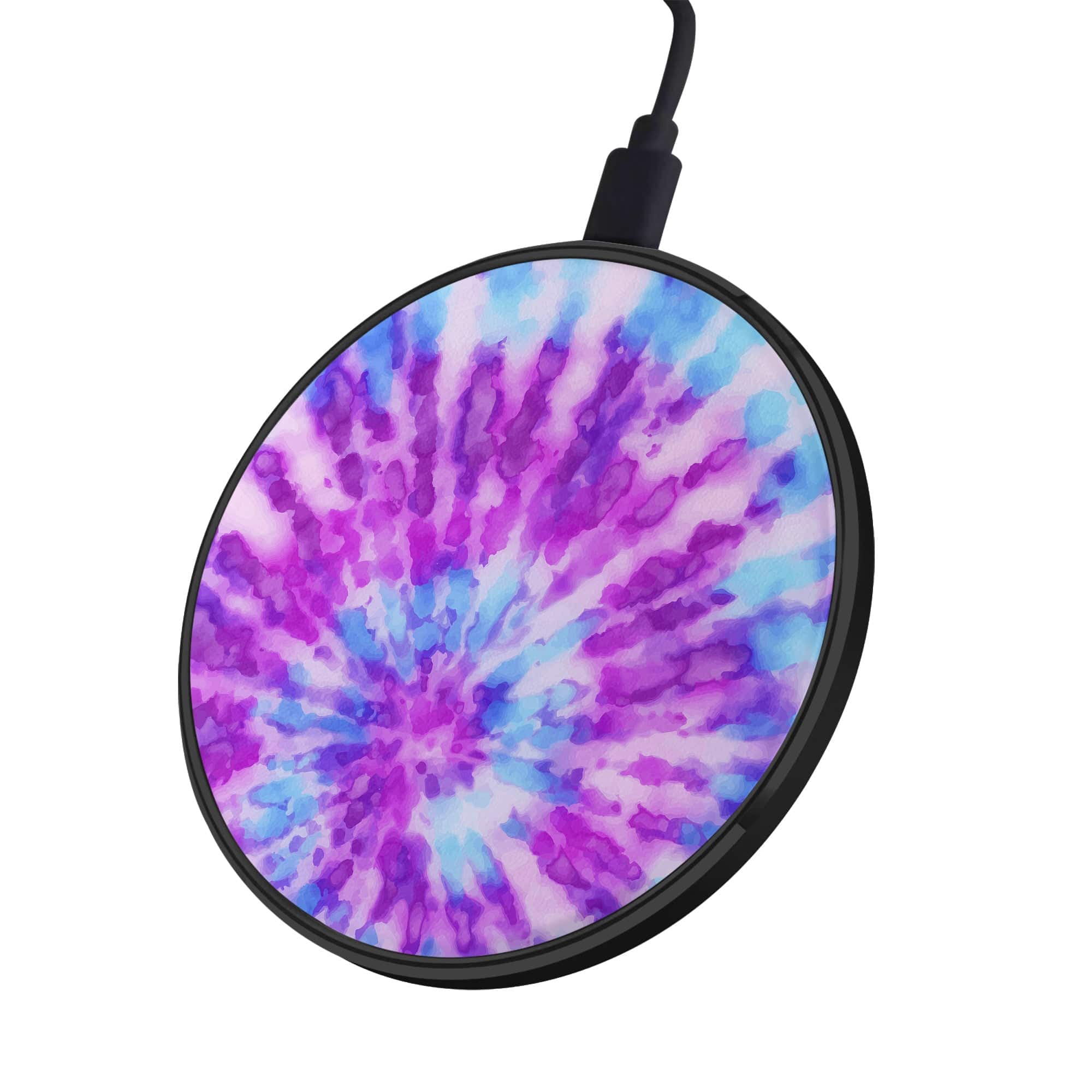 Funky Rays | Tie Dye Wireless Charging Pad in Black