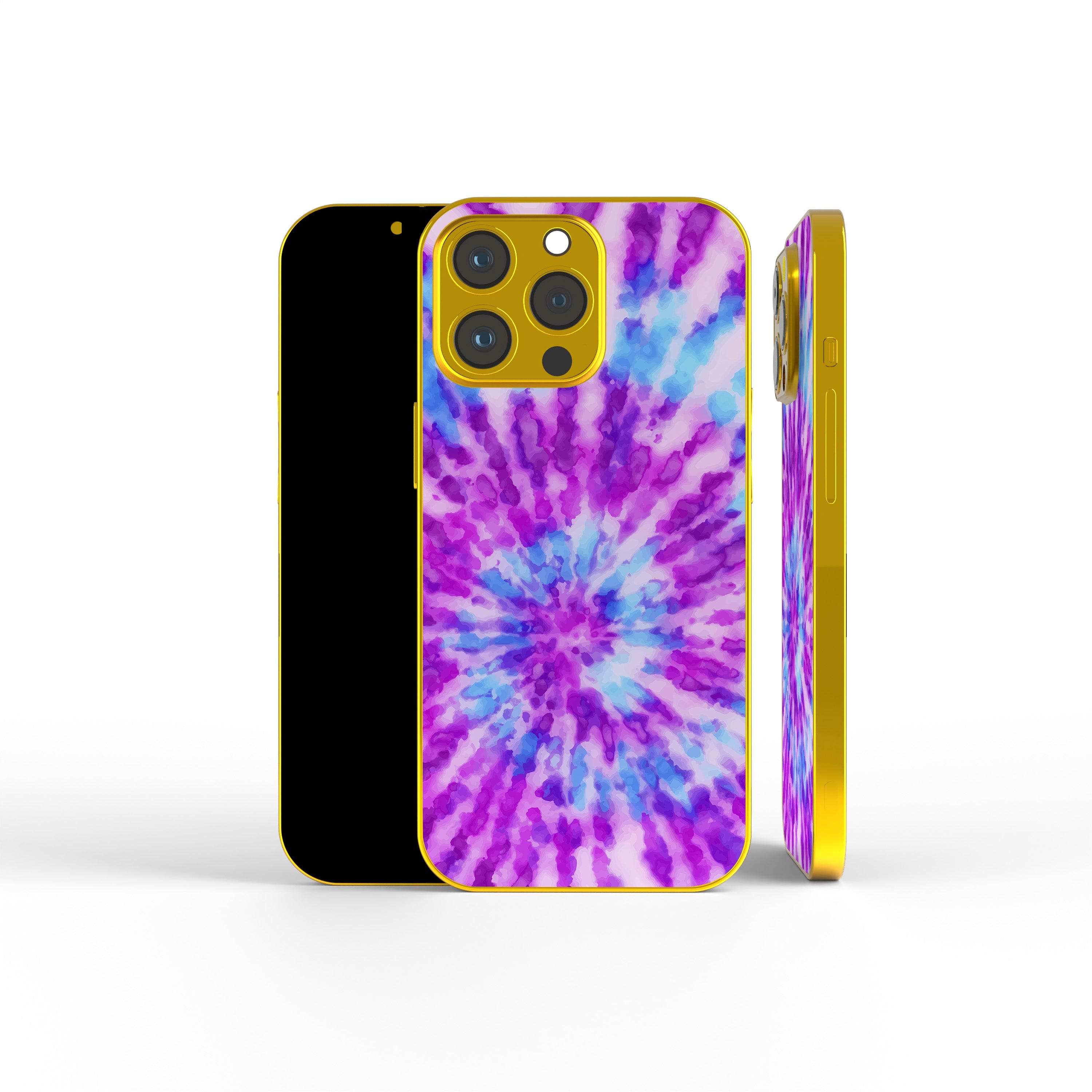 Funky Rays | Tie Dye Precious Metals Case in Gold