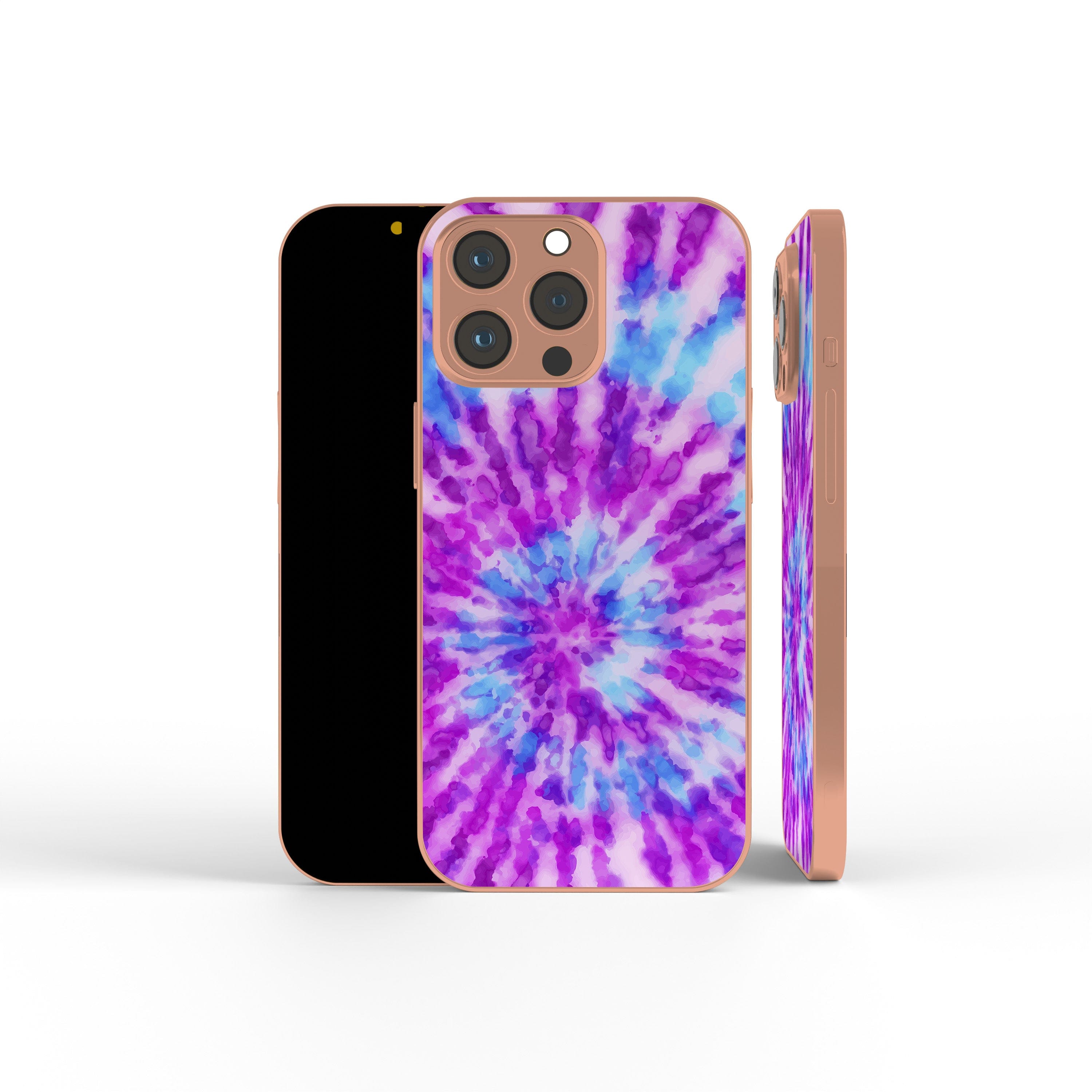 Funky Rays | Tie Dye Precious Metals Case in Rose Gold