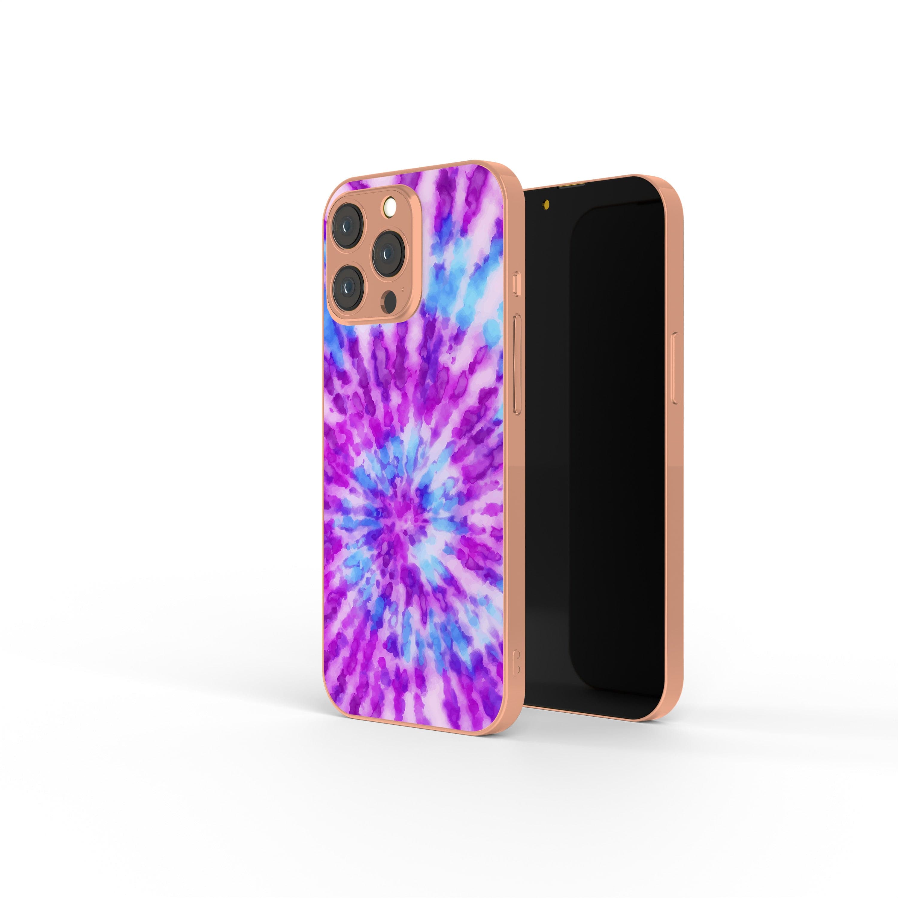 Funky Rays | Tie Dye Precious Metals Case in Rose Gold