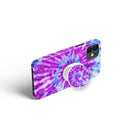 Funky Rays | Tie Dye Foldable Phone Grip in White