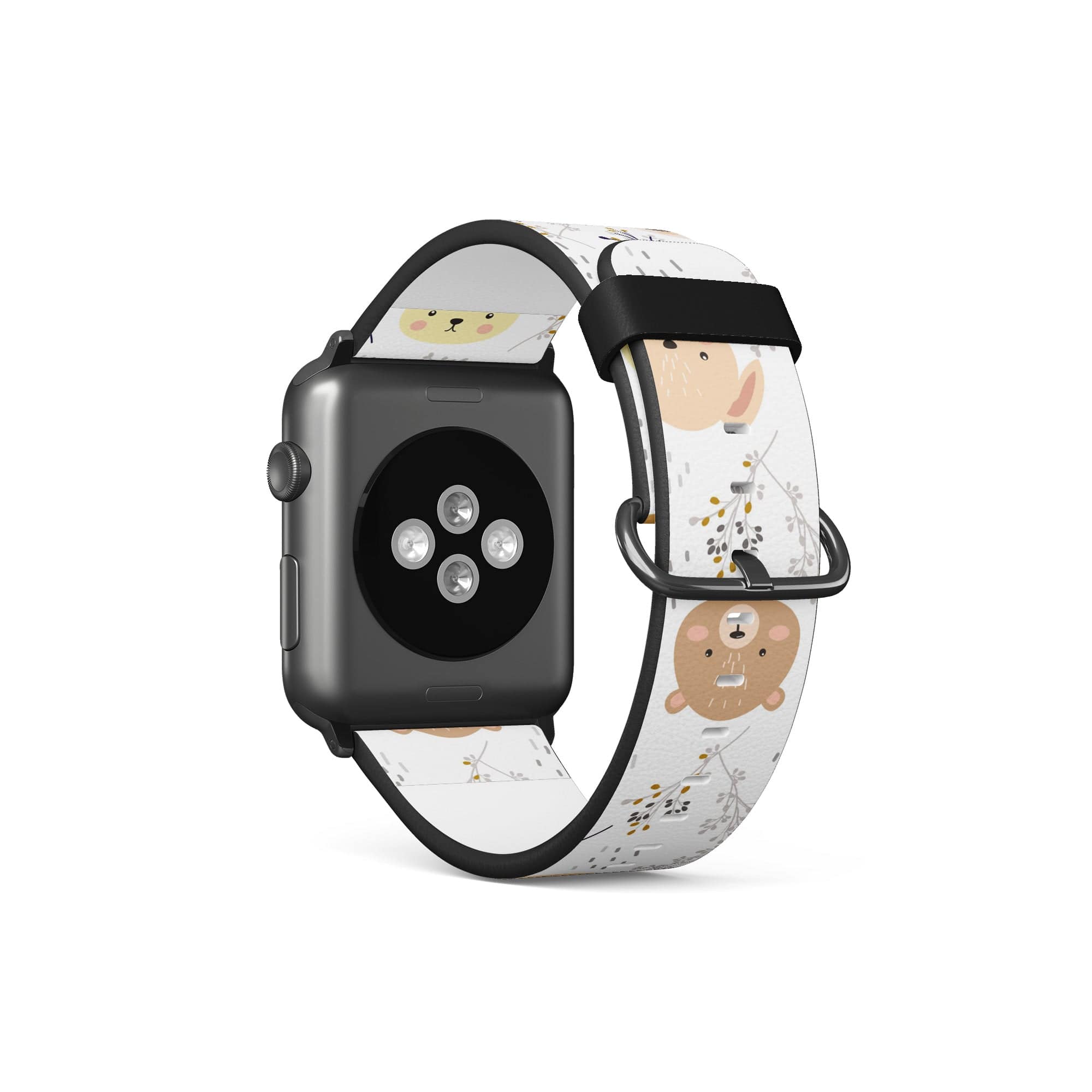 Furry Forest | Woodland Creature Apple Watch Band for 38/40/41 mm Watch in Black