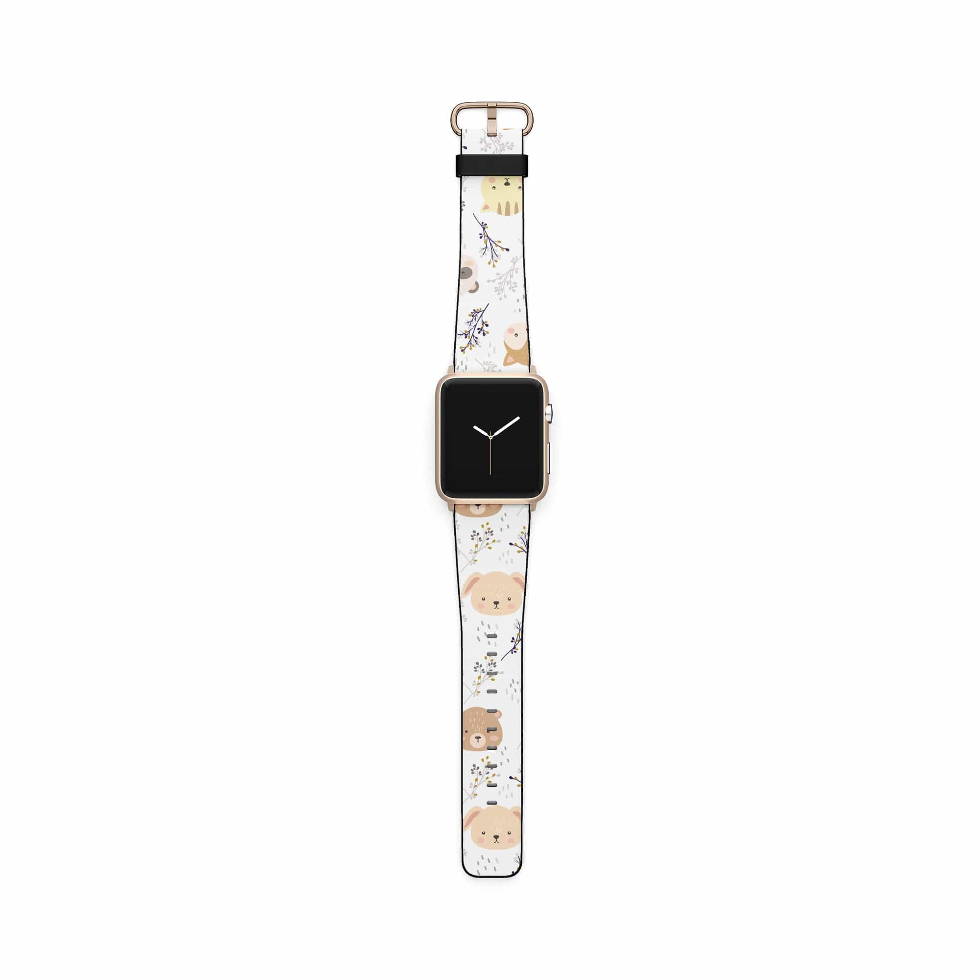 Furry Forest | Woodland Creature Apple Watch Band for 38/40/41 mm Watch in Gold