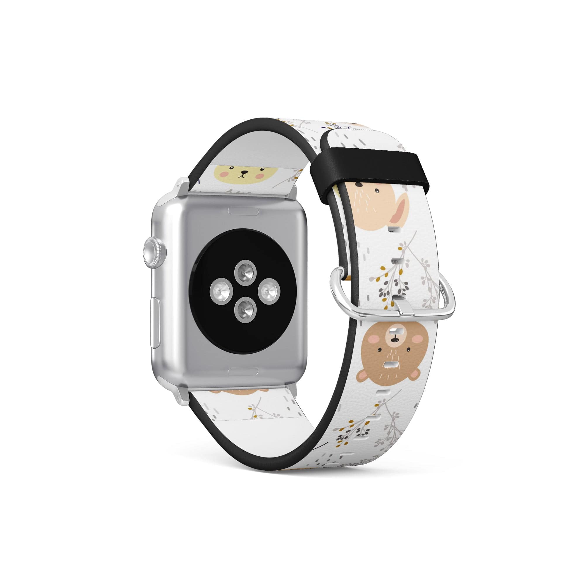 Furry Forest | Woodland Creature Apple Watch Band for 38/40/41 mm Watch in Silver