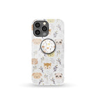 Furry Forest | Woodland Creature Foldable Phone Grip in Black