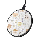 Furry Forest | Woodland Creature Wireless Charging Pad in Black