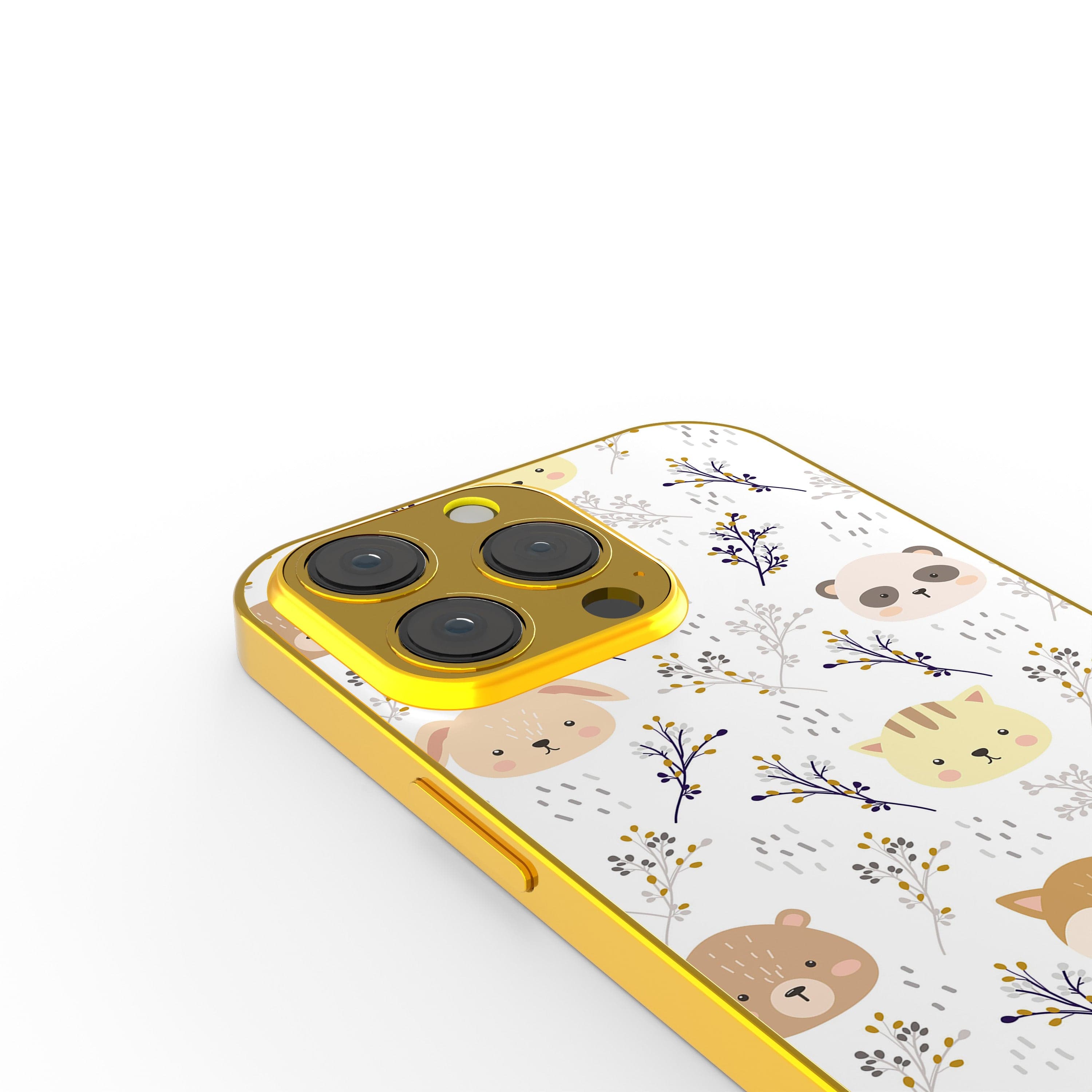 Furry Forest | Woodland Creature Precious Metals Case in Gold