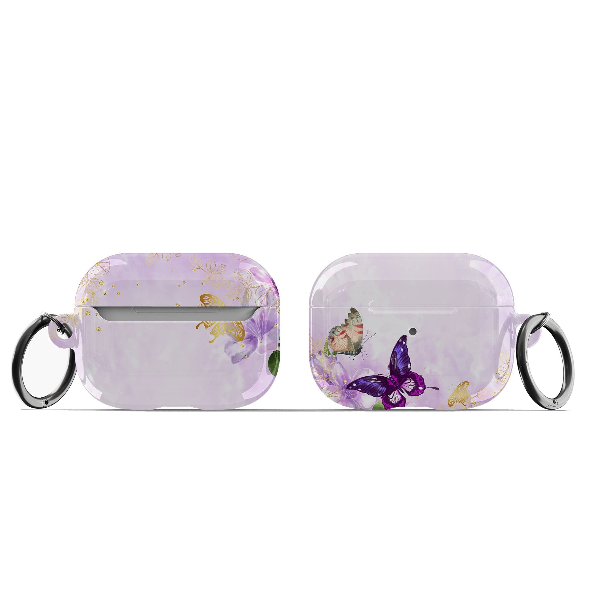 Gilded Flutters | Butterfly Apple AirPods Case for AirPods 3 & AirPods Pro 1&2 Black