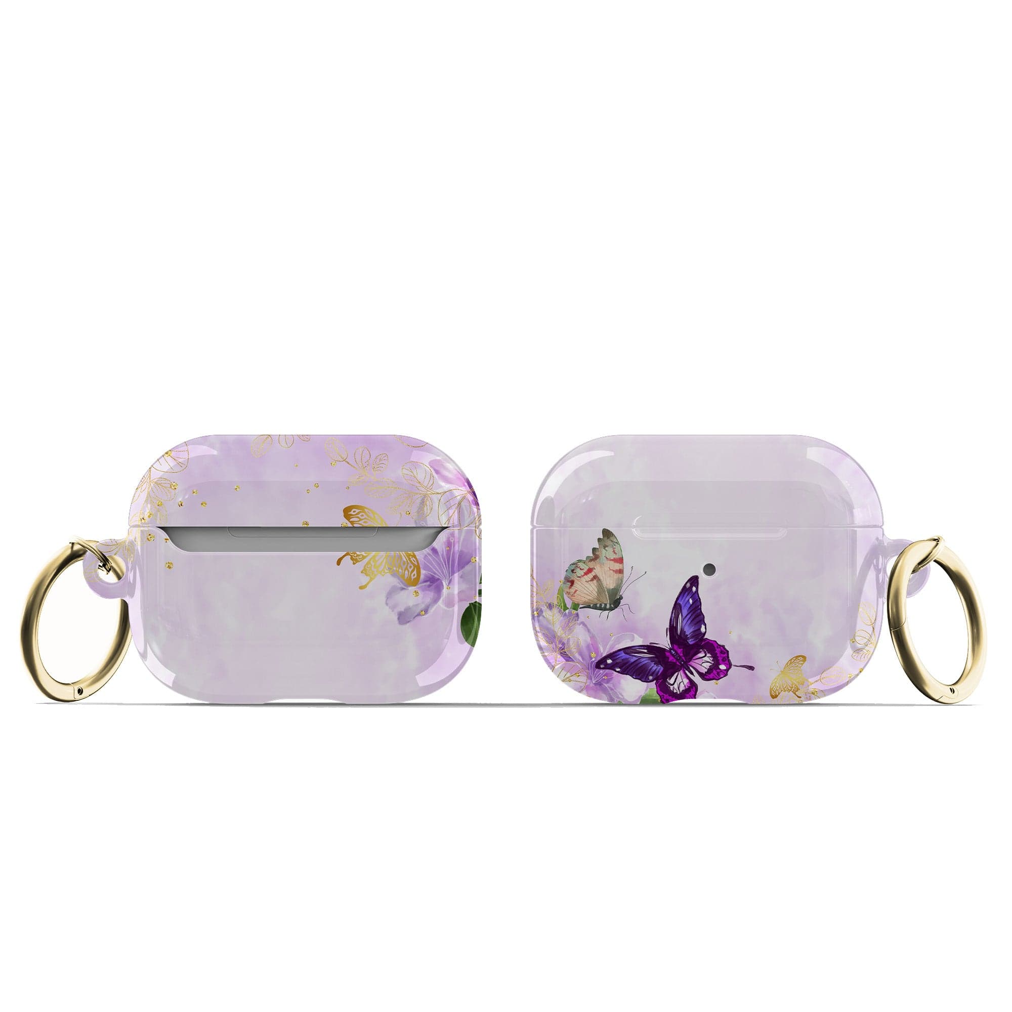 Gilded Flutters | Butterfly Apple AirPods Case for AirPods 3 & AirPods Pro 1&2 Gold