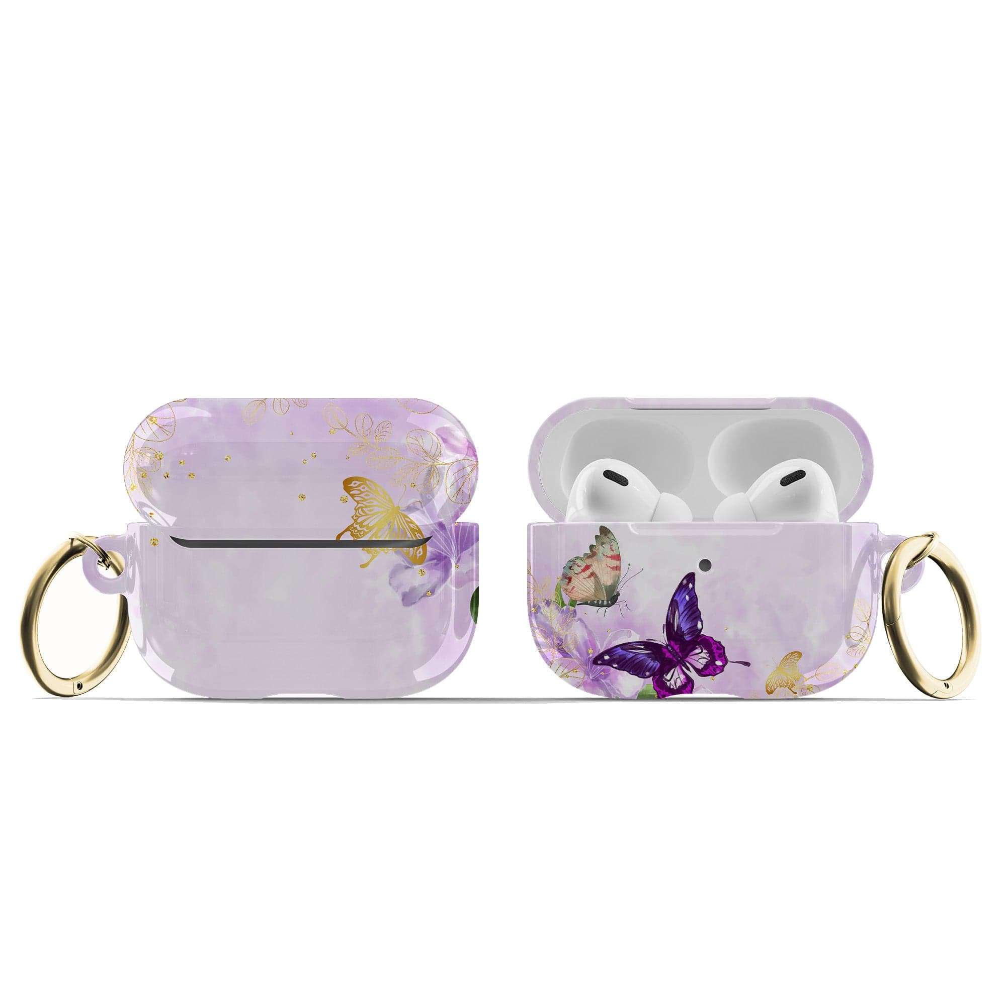 Gilded Flutters | Butterfly Apple AirPods Case for AirPods 3 & AirPods Pro 1&2 Gold