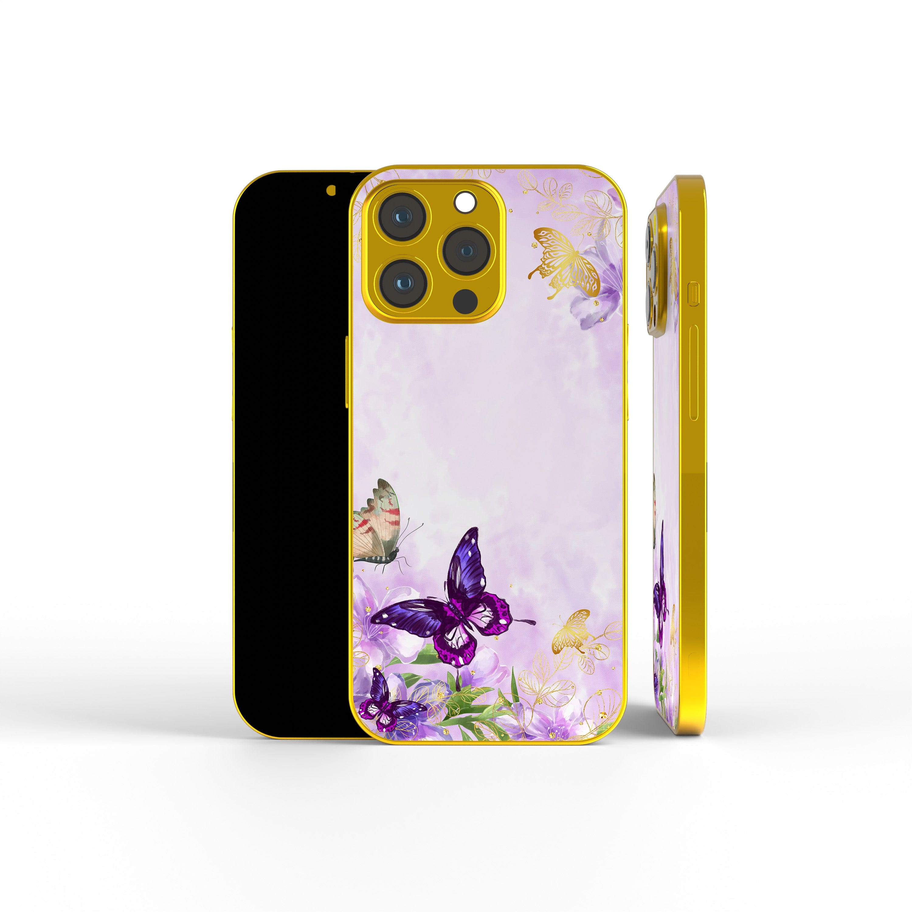 Gilded Flutters | Butterfly Precious Metals Case in Gold