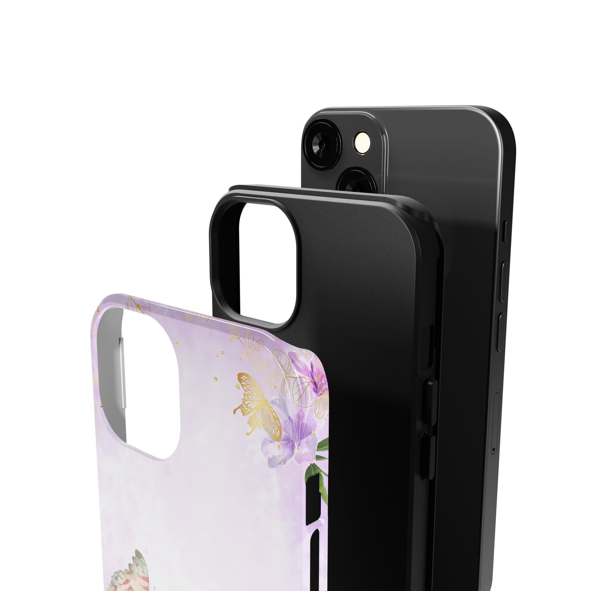 Gilded Flutters | Butterfly Case Clear for iPhone 12