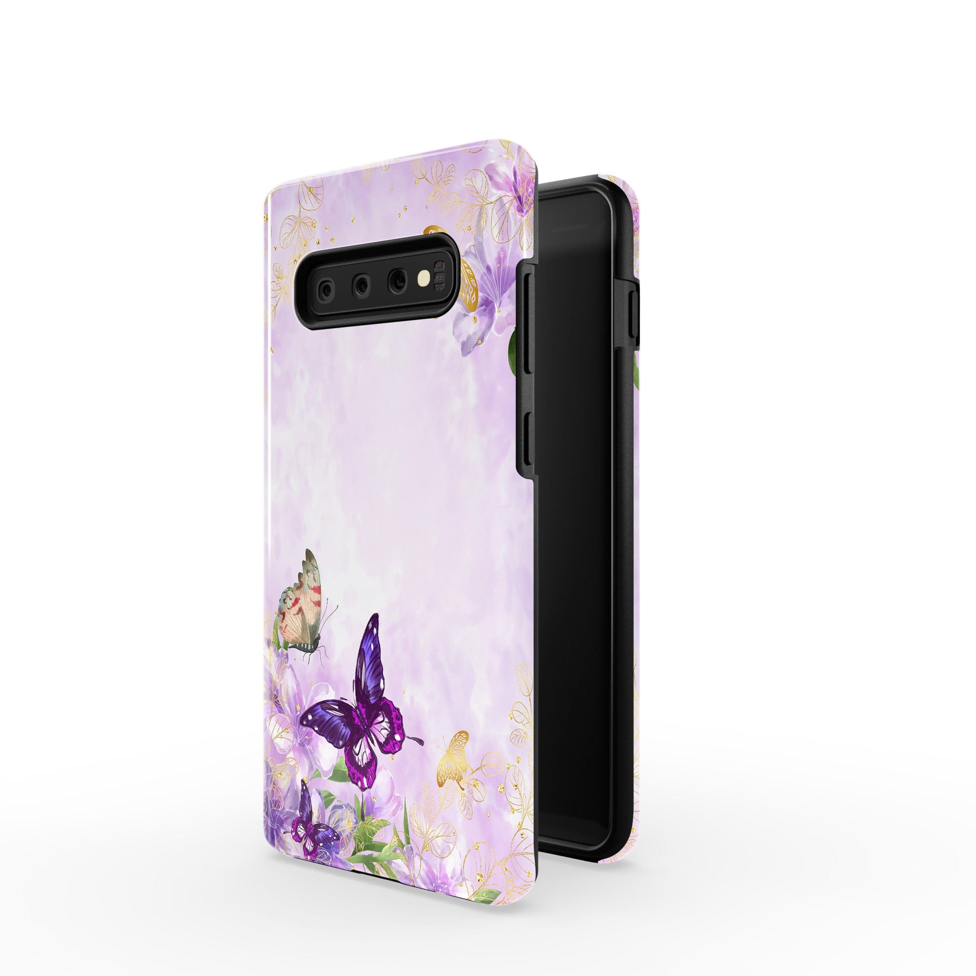 Gilded Flutters | Butterfly Samsung Case Tough for Galaxy S10 Plus 