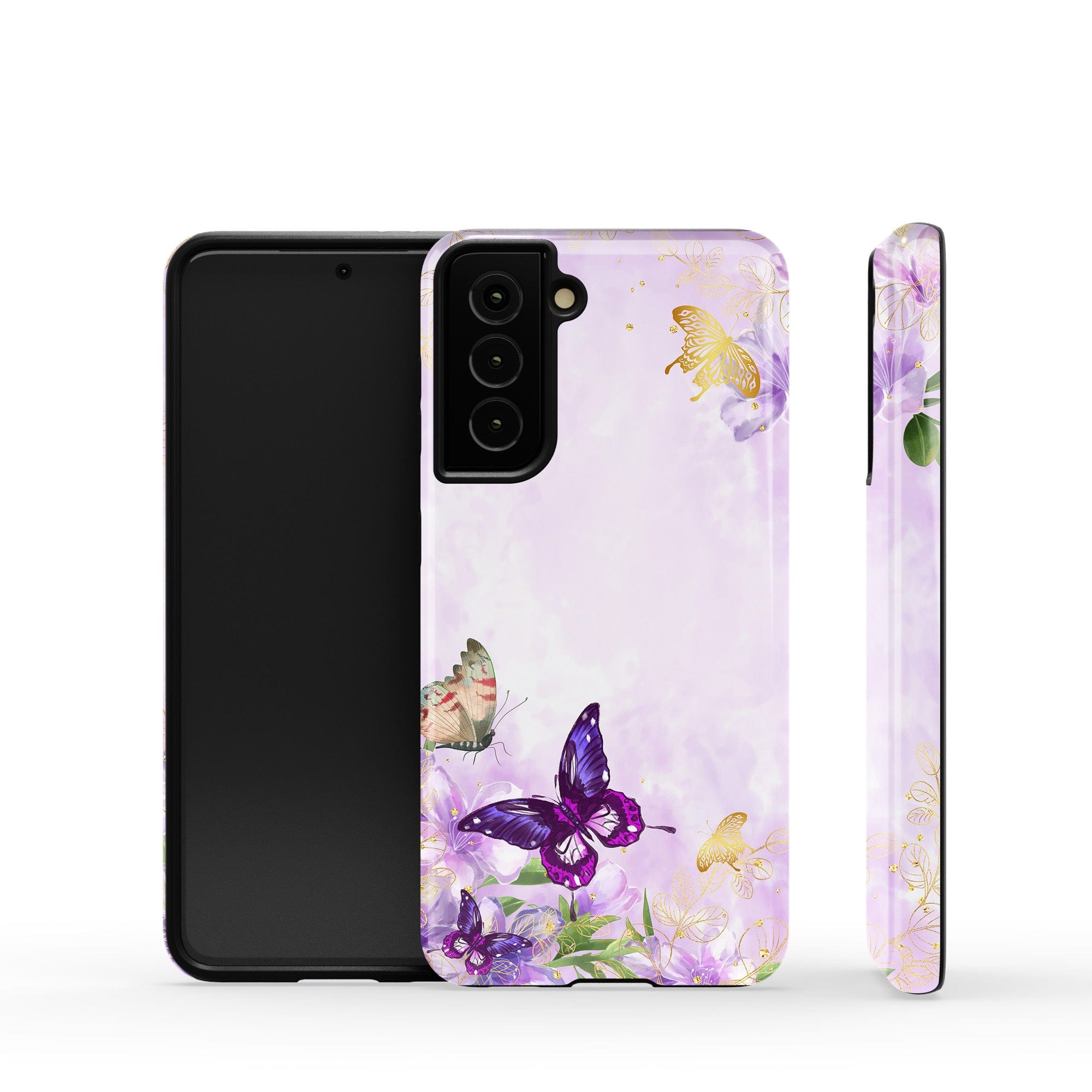 Gilded Flutters | Butterfly Samsung Case Tough for Galaxy S21 