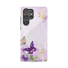 Gilded Flutters | Butterfly Samsung Case Tough for Galaxy S22 Ultra