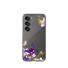 Gilded Flutters | Butterfly Samsung Case Clear for Galaxy S23 Ultra