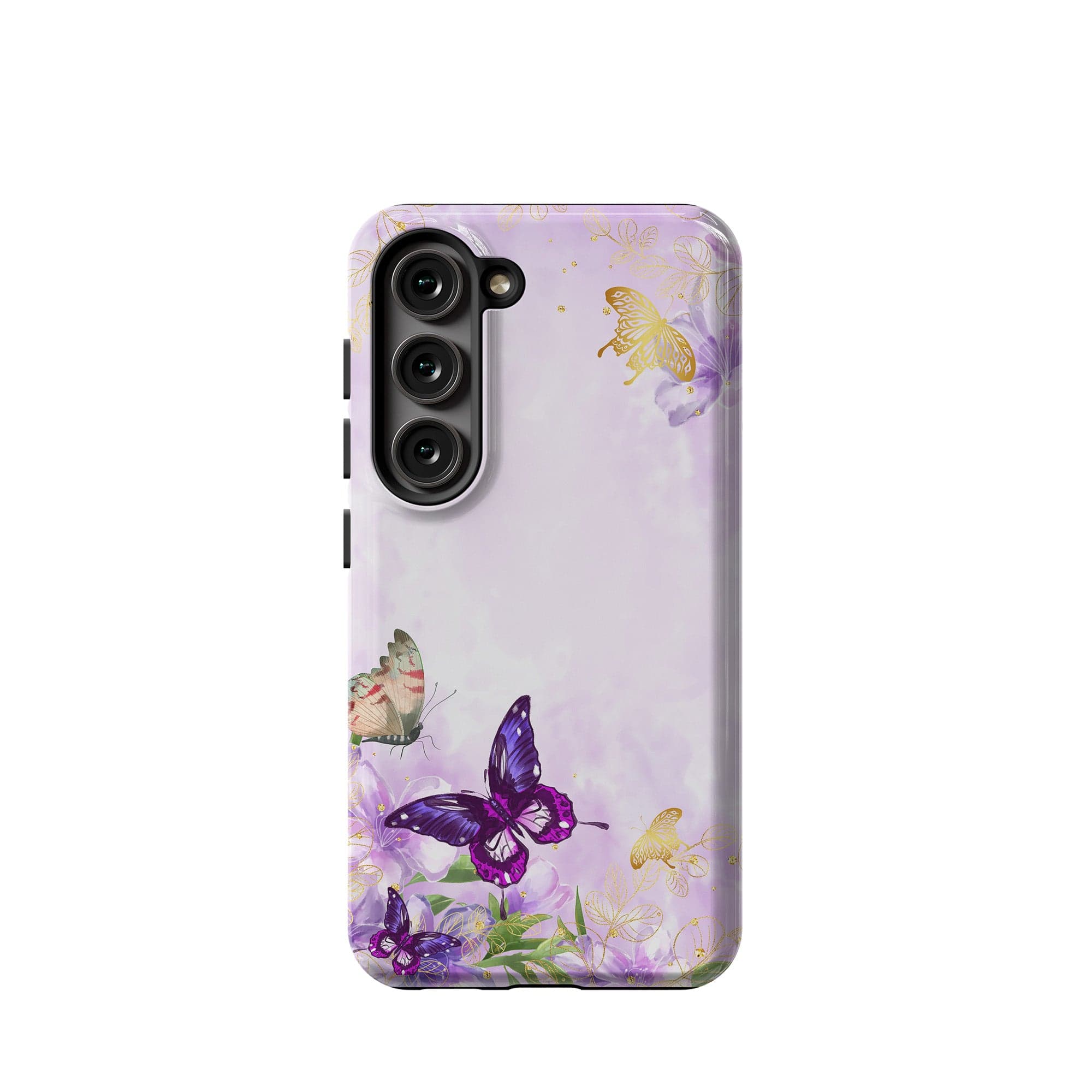 Gilded Flutters | Butterfly Samsung Case Tough for Galaxy S23 Ultra