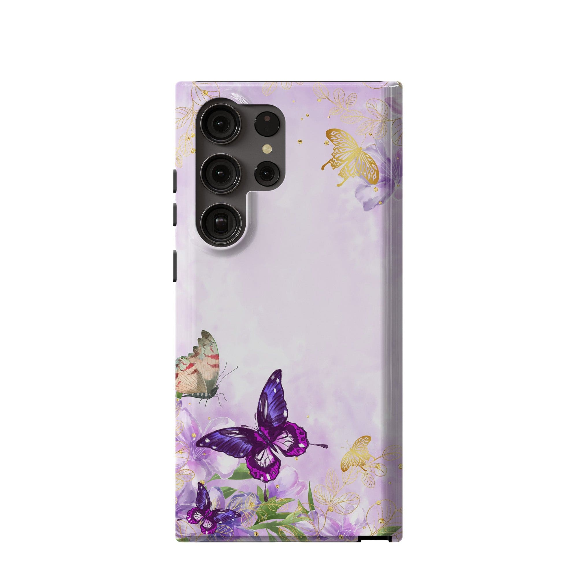 Gilded Flutters | Butterfly Samsung Case Tough for Galaxy S23