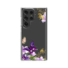 Gilded Flutters | Butterfly Samsung Case Clear for Galaxy S24 Ultra