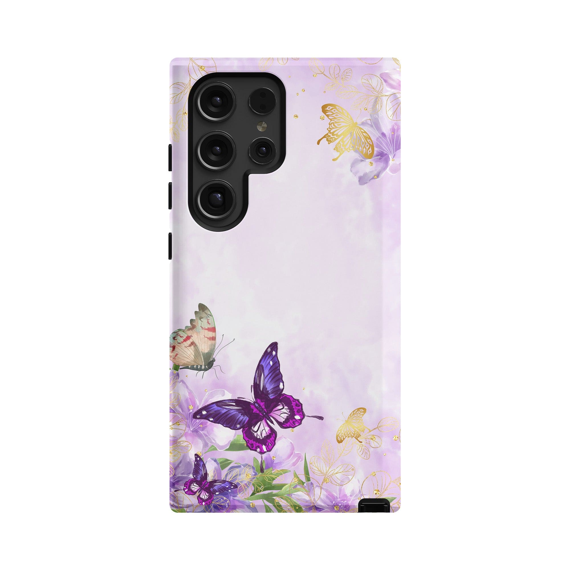 Gilded Flutters | Butterfly Samsung Case Tough for Galaxy S24 Ultra