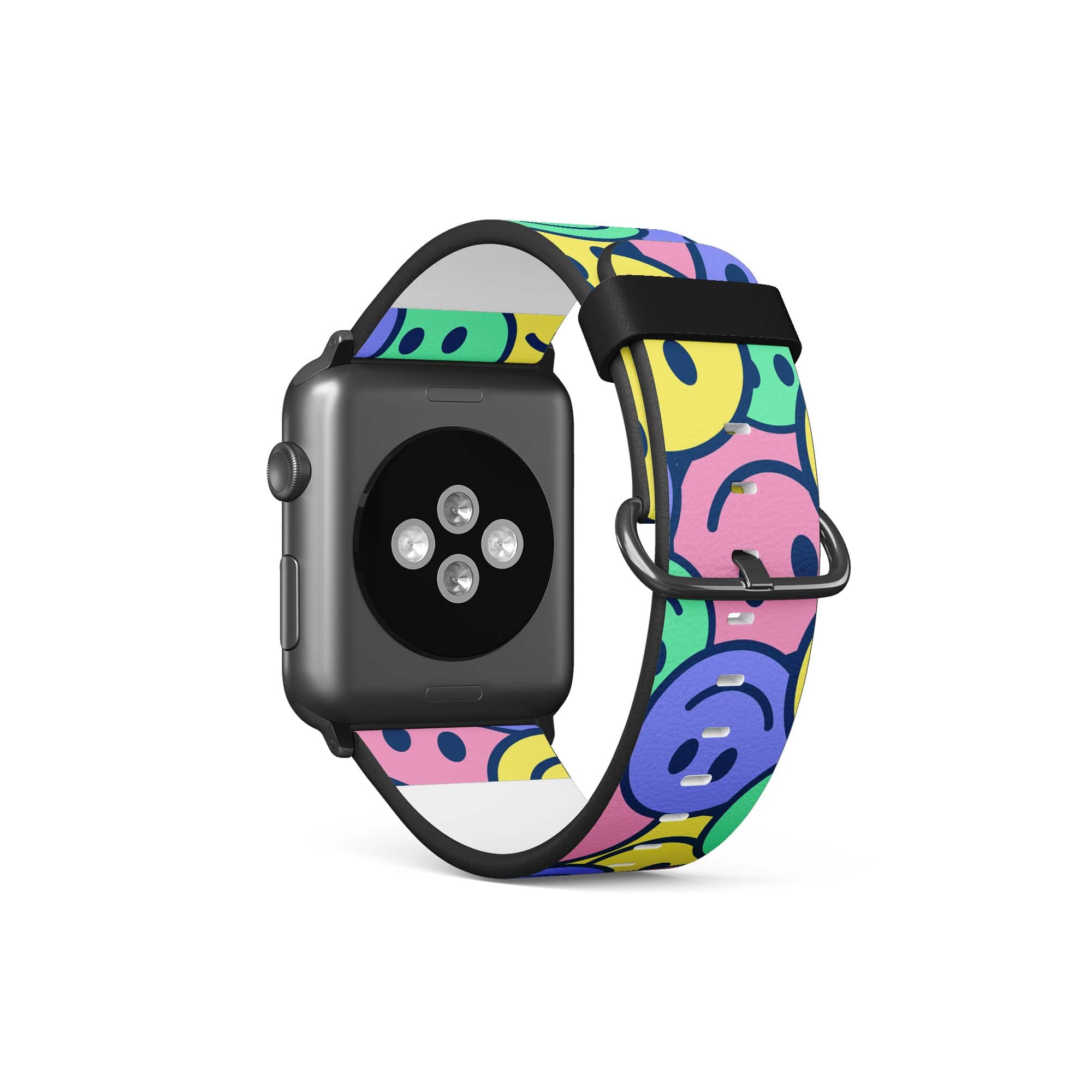 Groovy Smiles | Smiley Face Apple Watch Band for 38/40/41 mm Watch in Black