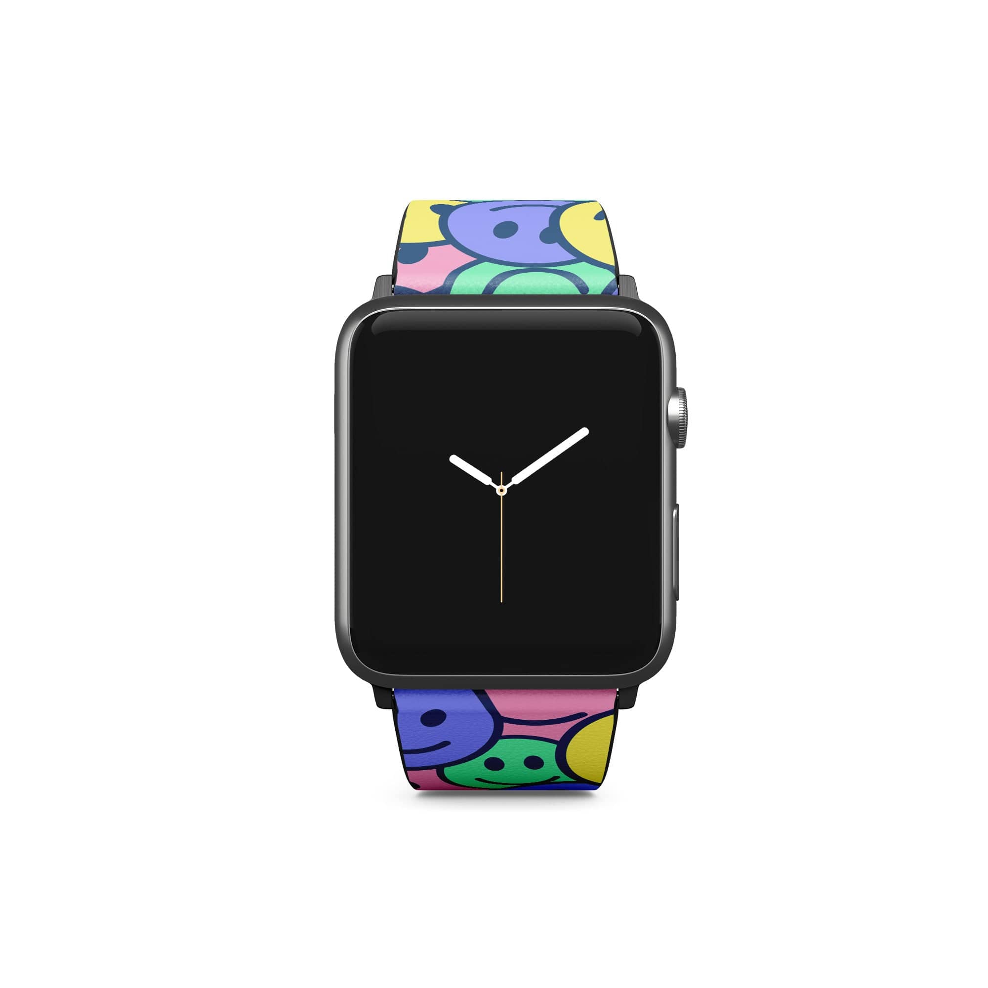 Groovy Smiles | Smiley Face Apple Watch Band for 38/40/41 mm Watch in Black