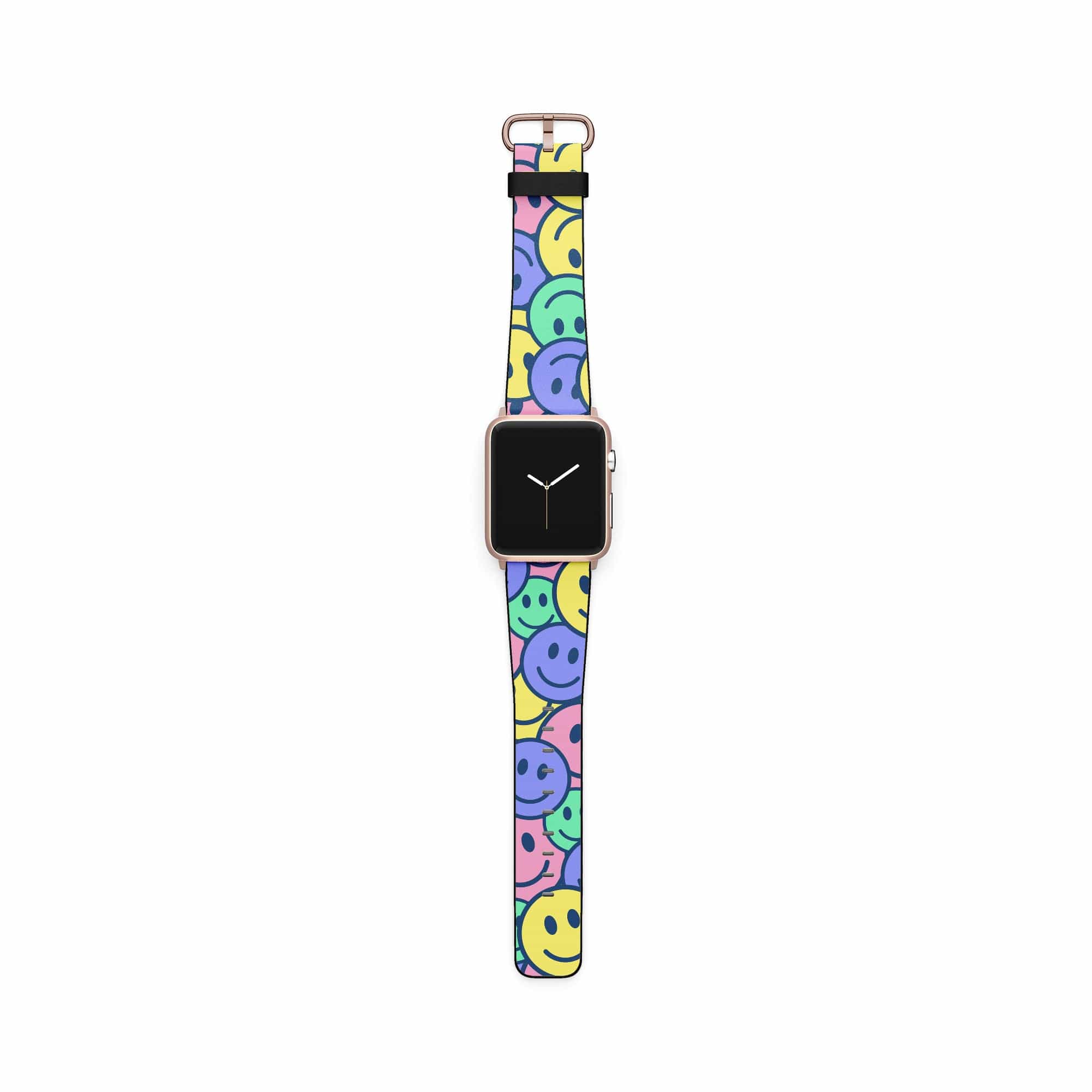 Groovy Smiles | Smiley Face Apple Watch Band for 38/40/41 mm Watch in Rose Gold