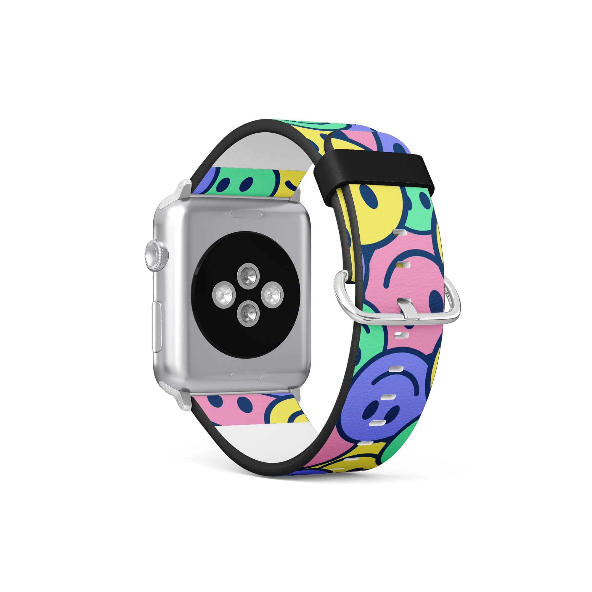 Groovy Smiles | Smiley Face Apple Watch Band for 38/40/41 mm Watch in Silver