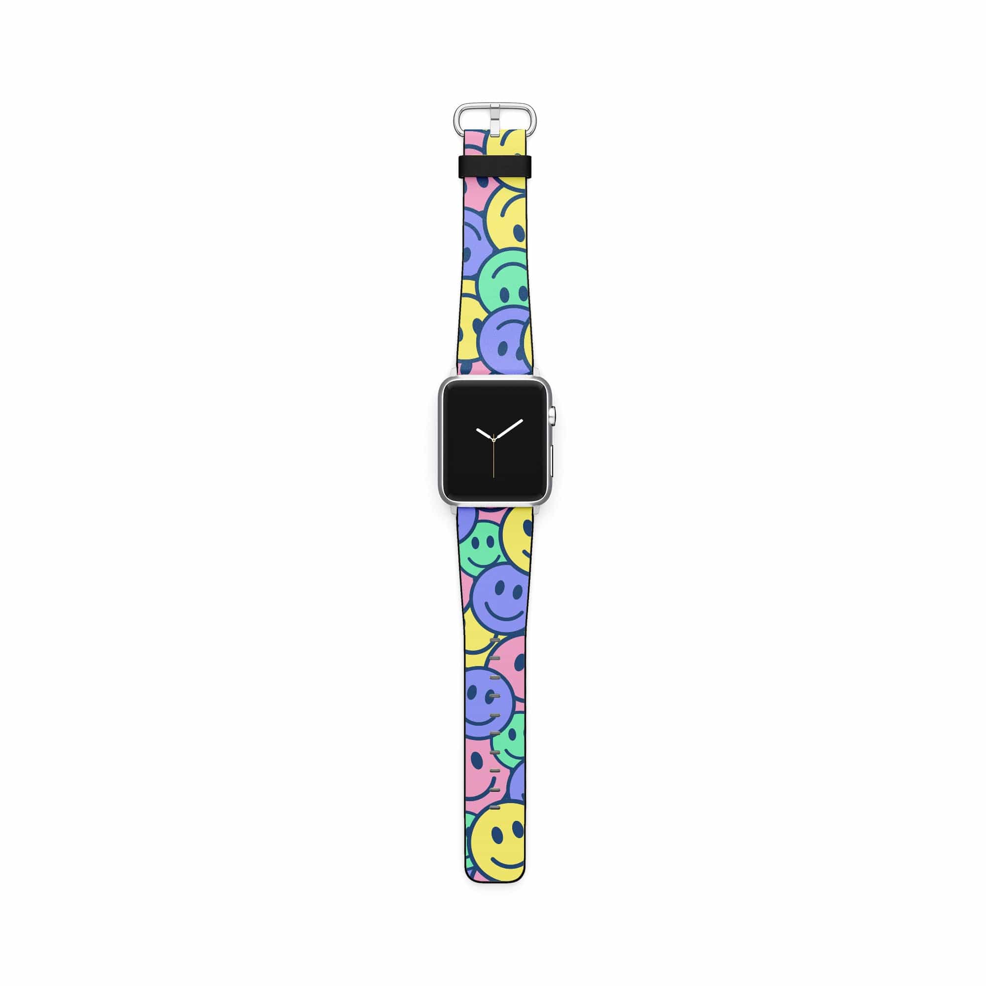 Groovy Smiles | Smiley Face Apple Watch Band for 38/40/41 mm Watch in Silver