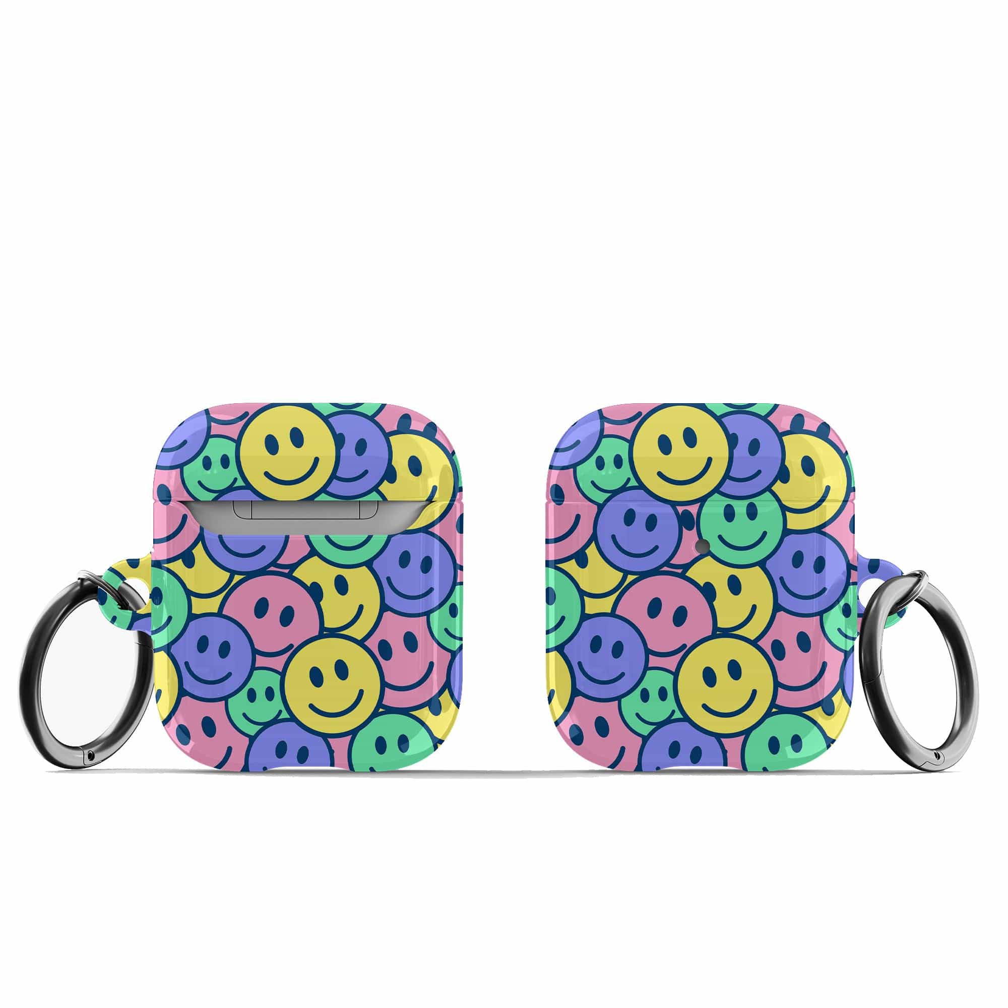 Groovy Smiles | Smiley Face Apple AirPods Case for AirPods 1&2 Black