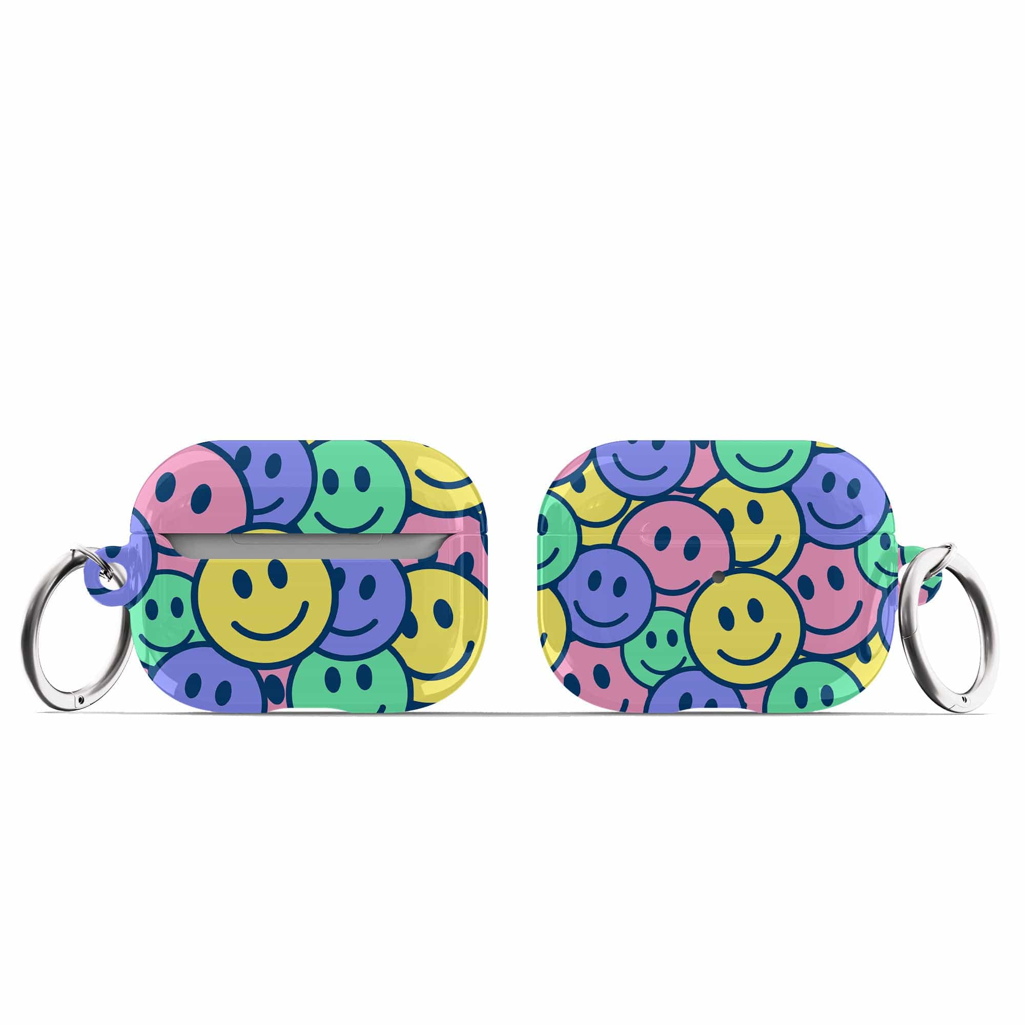 Groovy Smiles | Smiley Face Apple AirPods Case for AirPods 3 & AirPods Pro 1&2 Silver