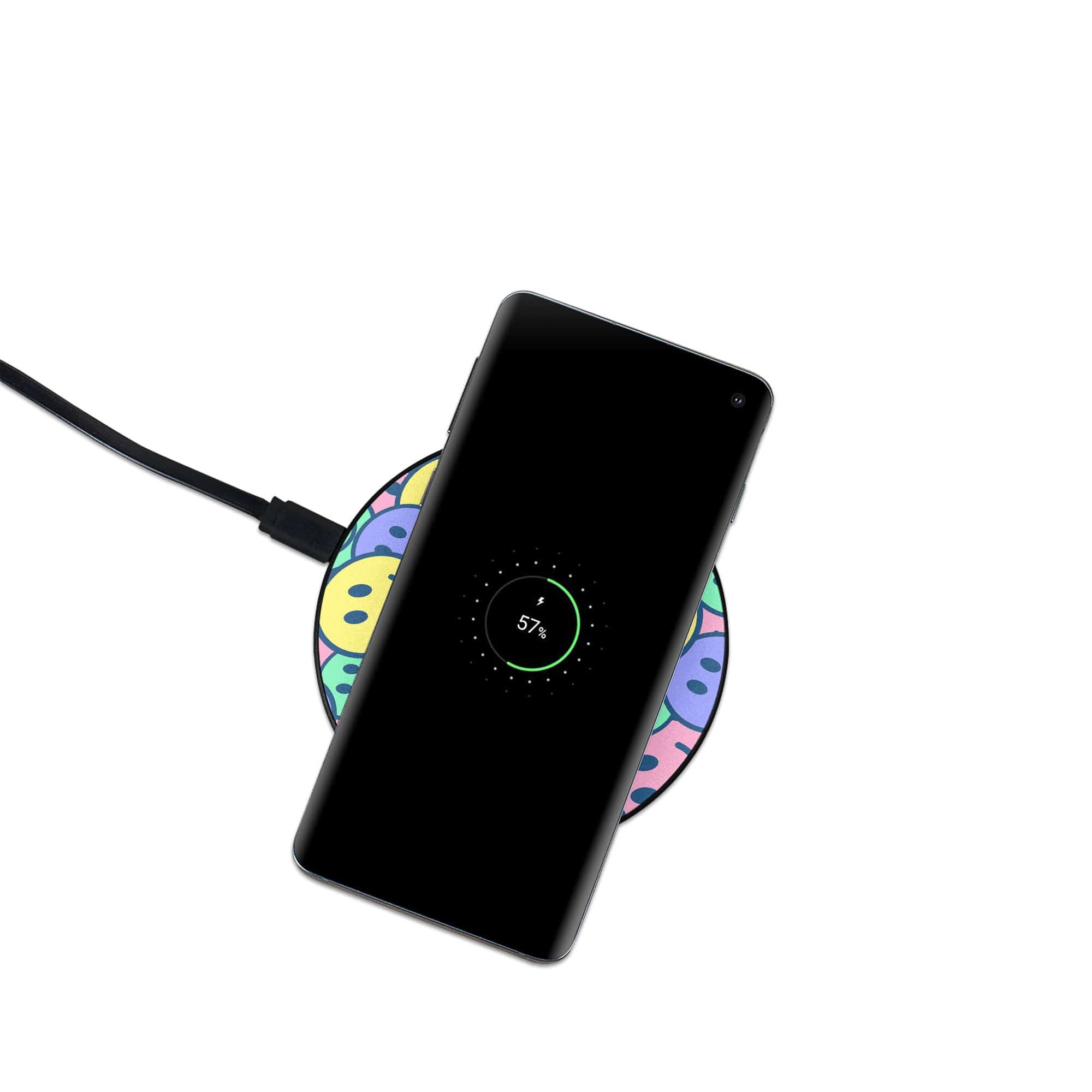 Groovy Smiles | Smiley Face Wireless Charging Pad in Black