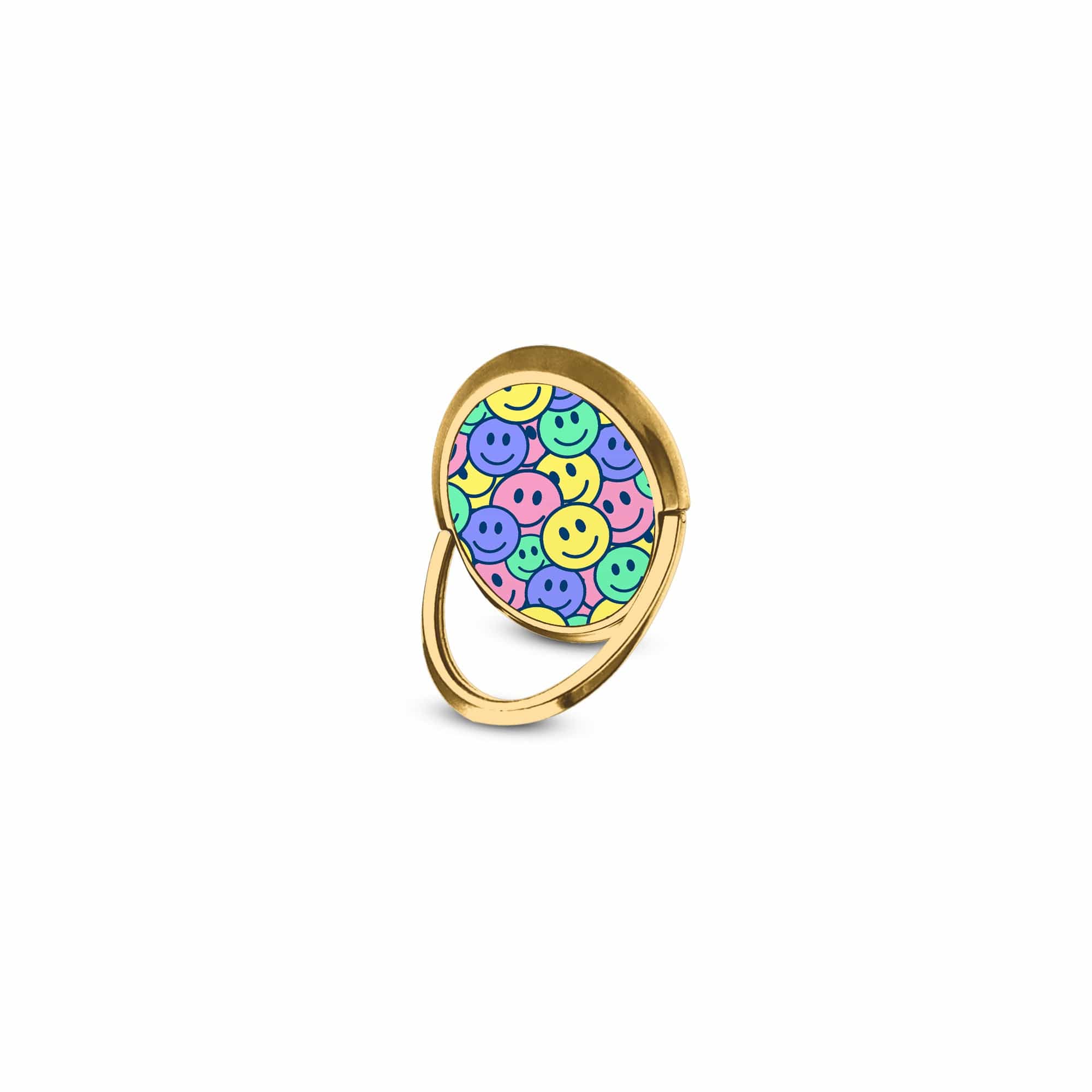 Groovy Smiles | Smiley Face Ring Holder in Gold