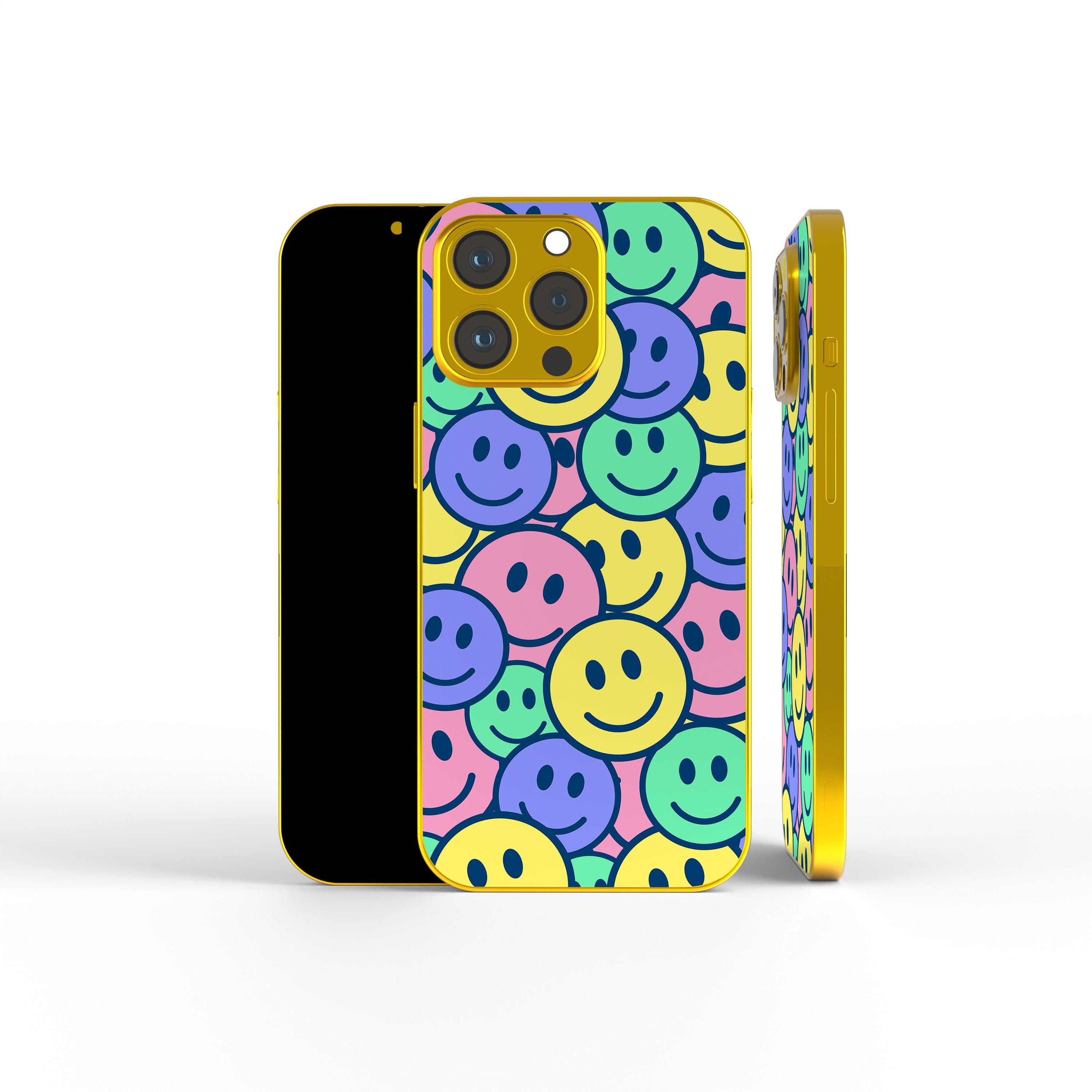 Groovy Smiles | Smiley Face Precious Metals Case in Gold