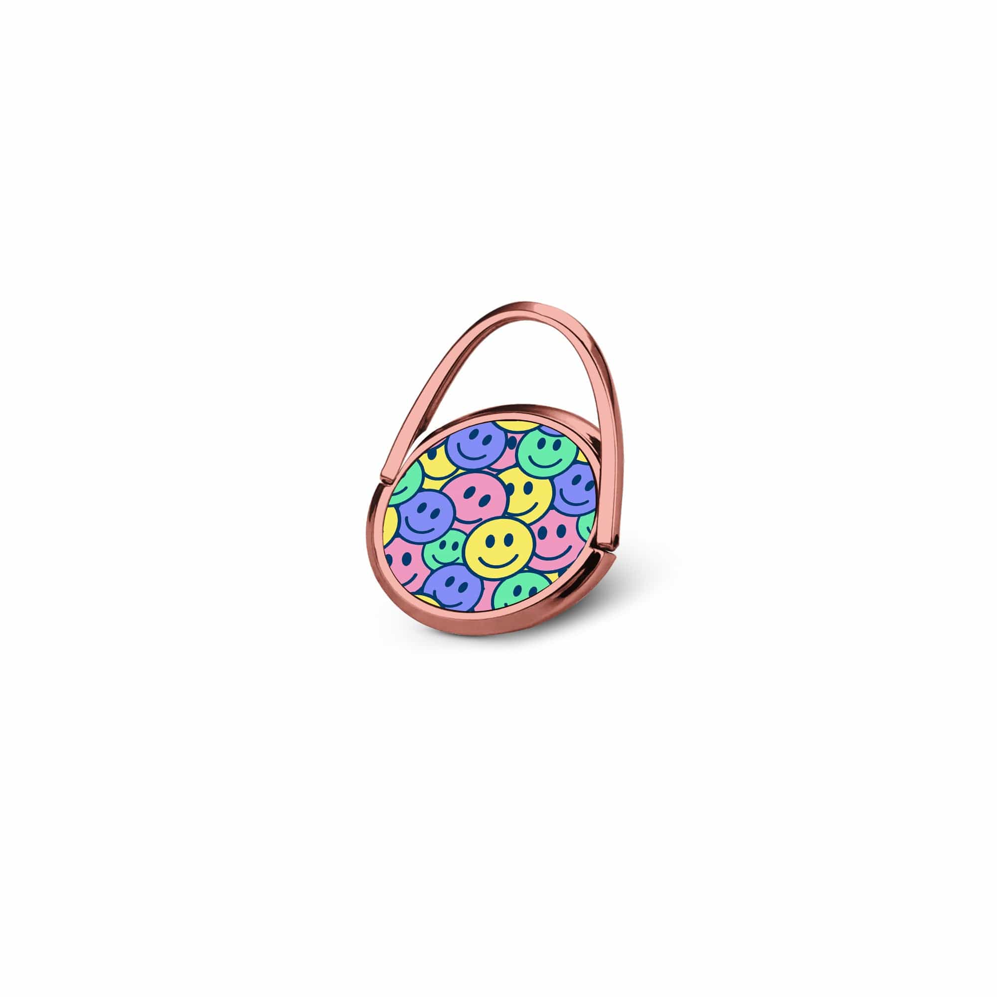 Groovy Smiles | Smiley Face Ring Holder in Rose Gold