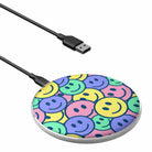 Groovy Smiles | Smiley Face Wireless Charging Pad in Silver