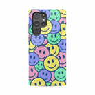 Groovy Smiles | Smiley Face Samsung Case Tough for Galaxy S22 Ultra